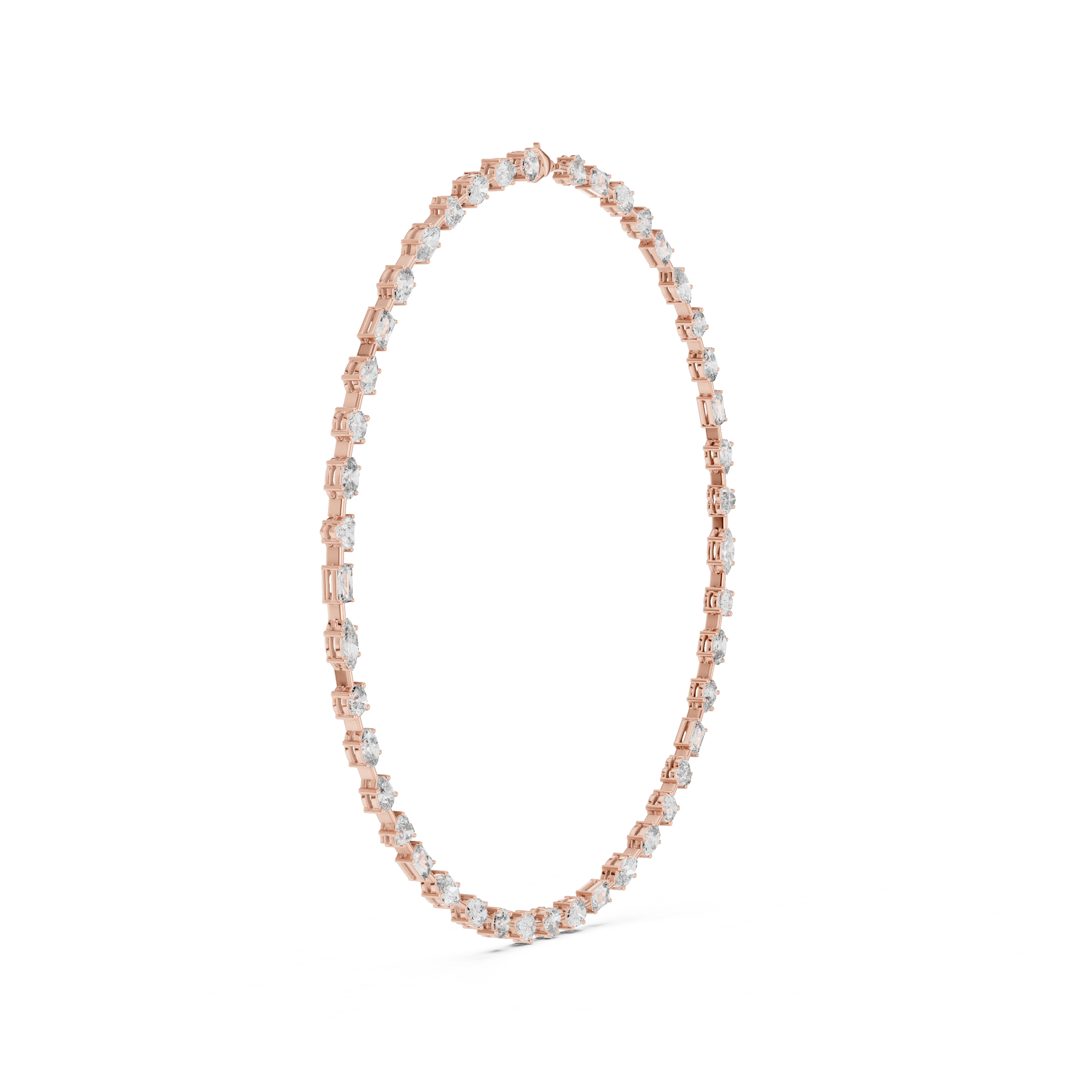 Luxury Mixed Cut Diamond Necklace