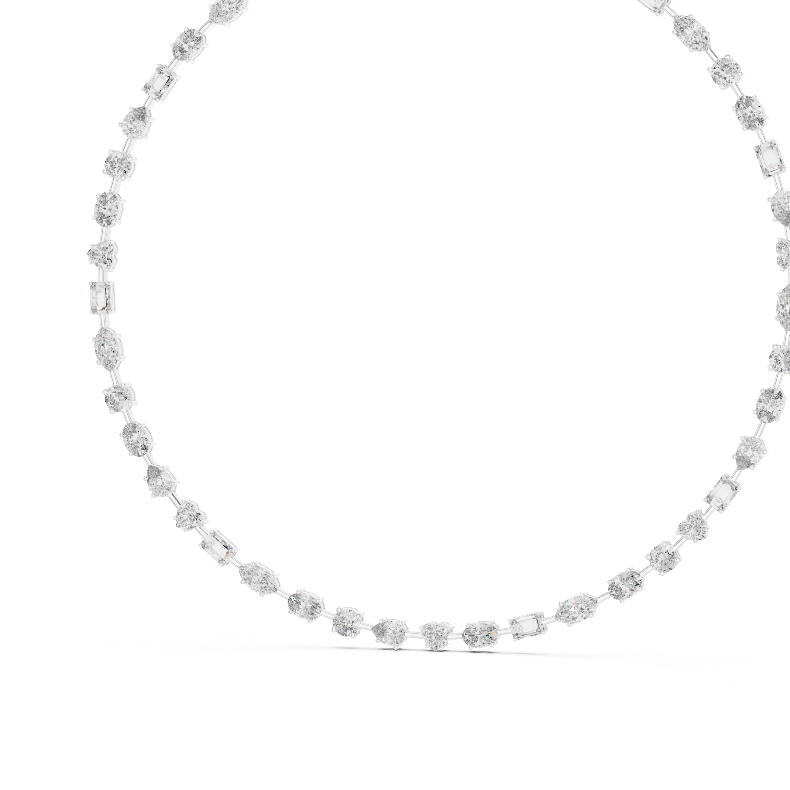 Luxury Mixed Cut Diamond Necklace