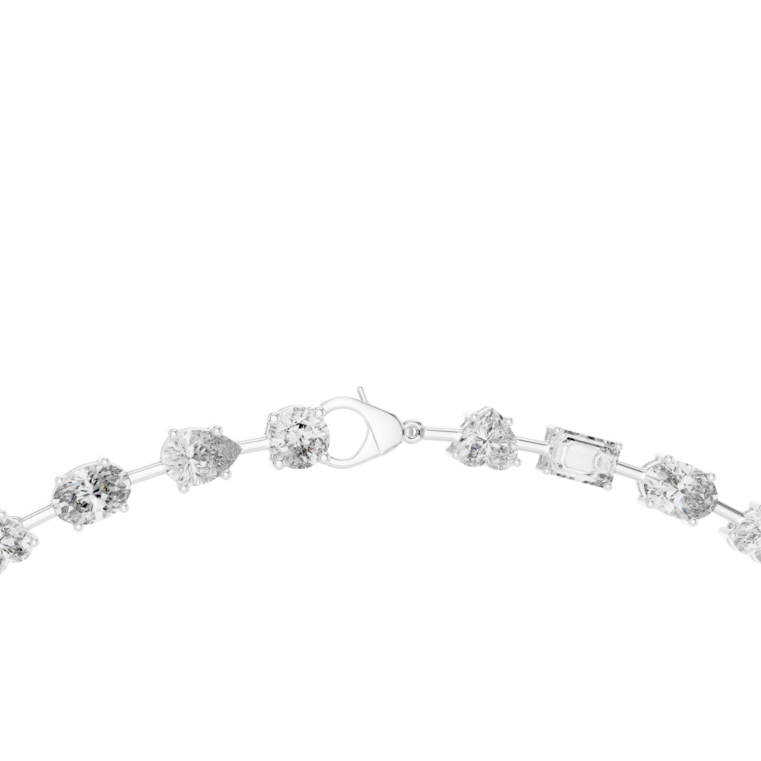 Luxury Mixed Cut Diamond Necklace