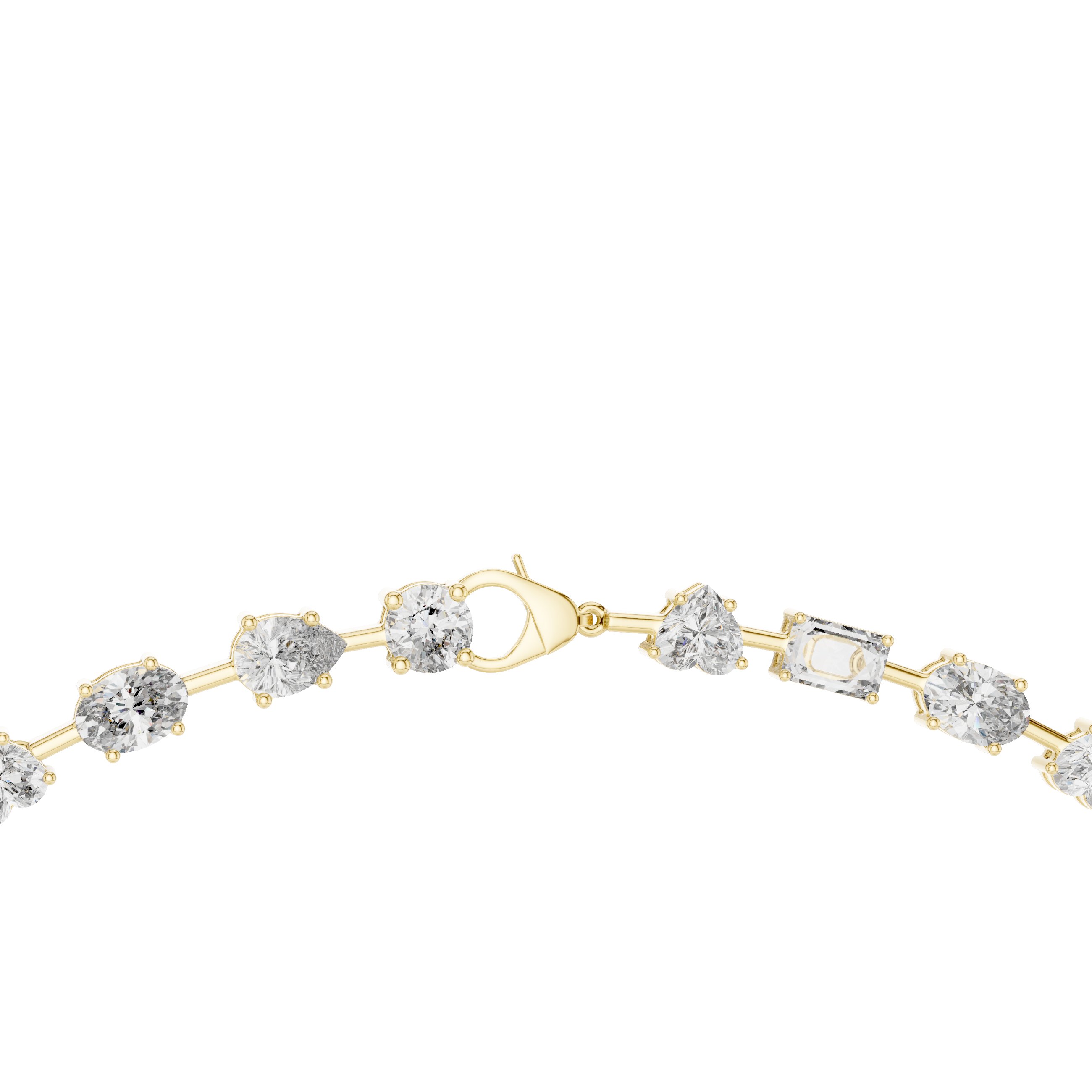 Luxury Mixed Cut Diamond Necklace
