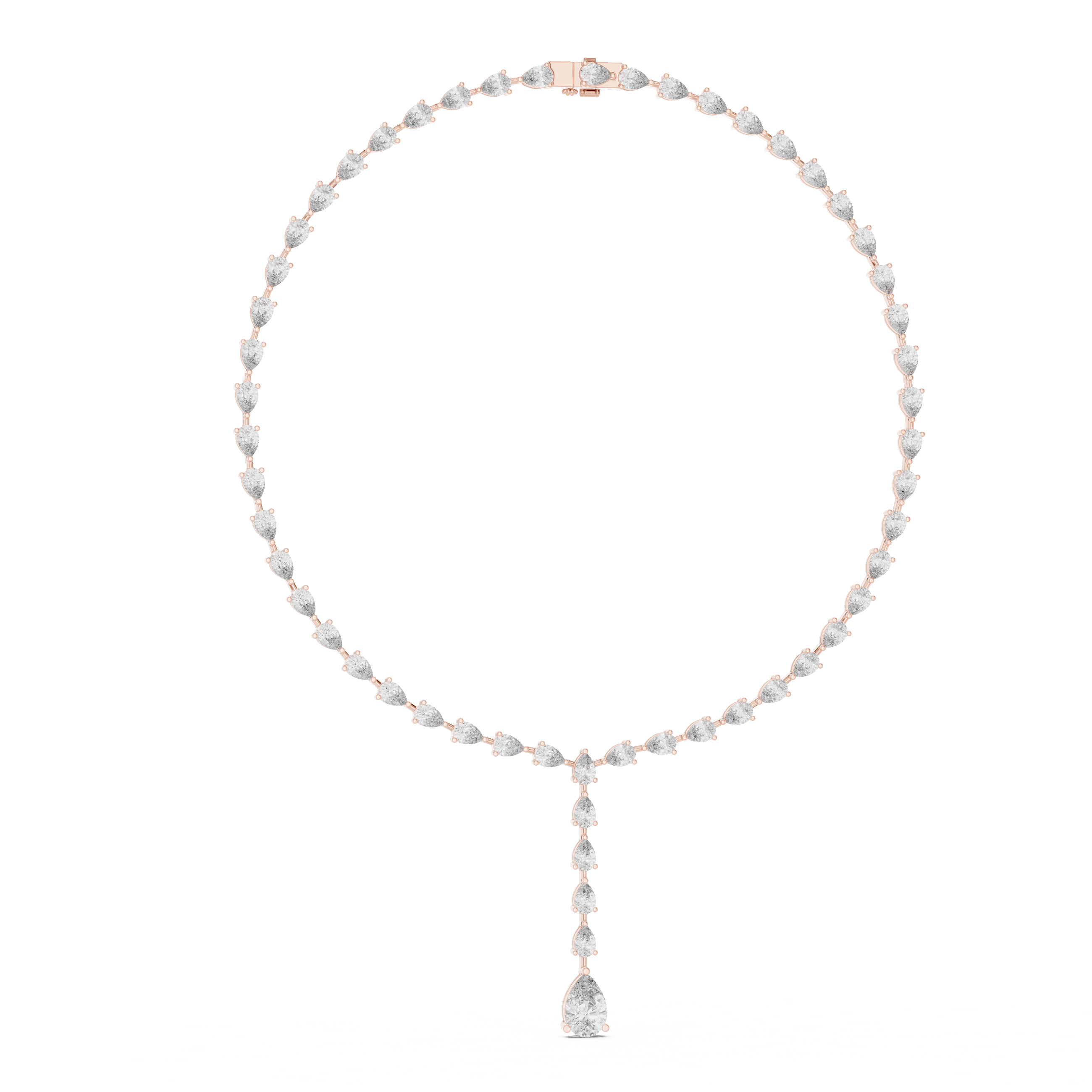 Luxury Pear Drop Diamond Necklace