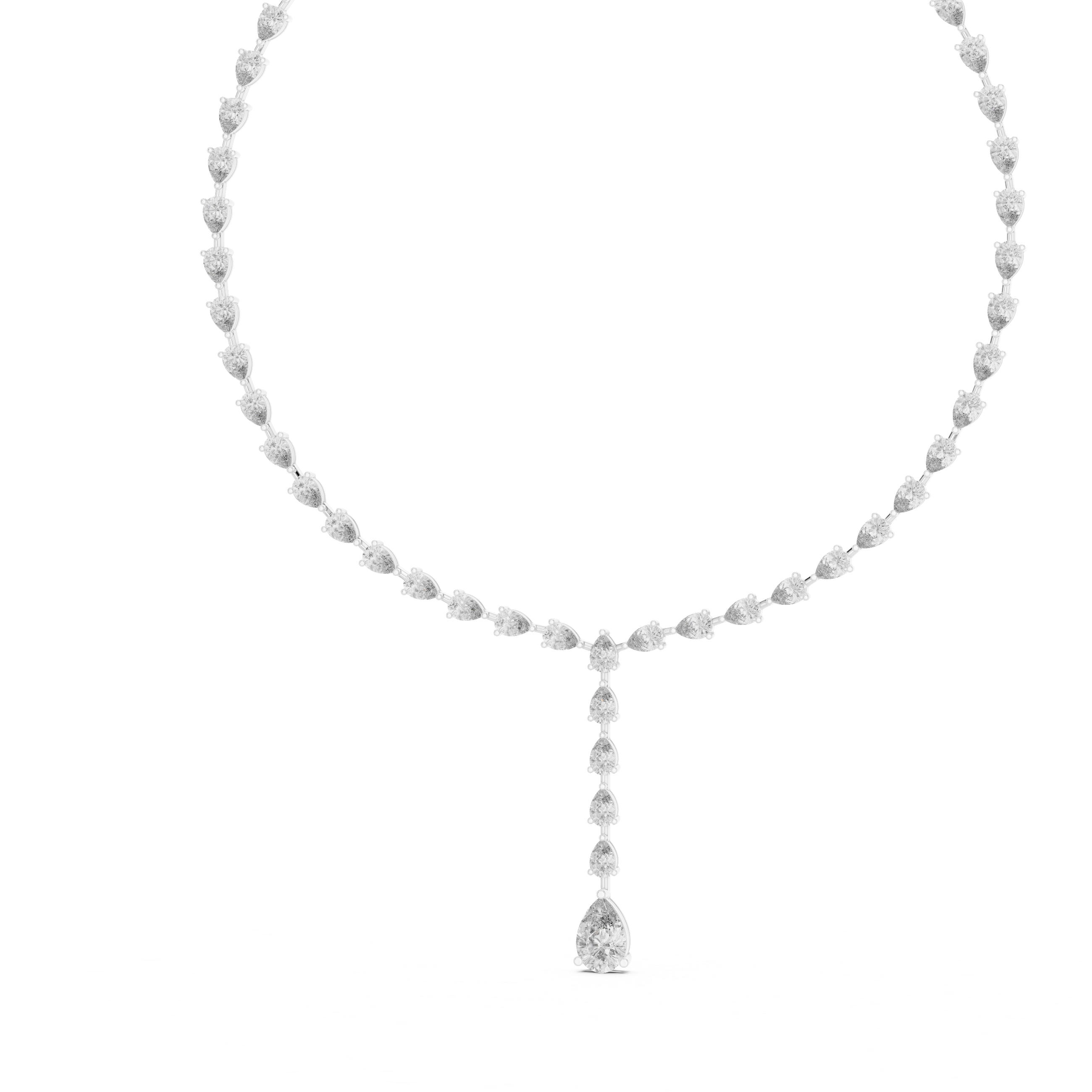 Luxury Pear Drop Diamond Necklace