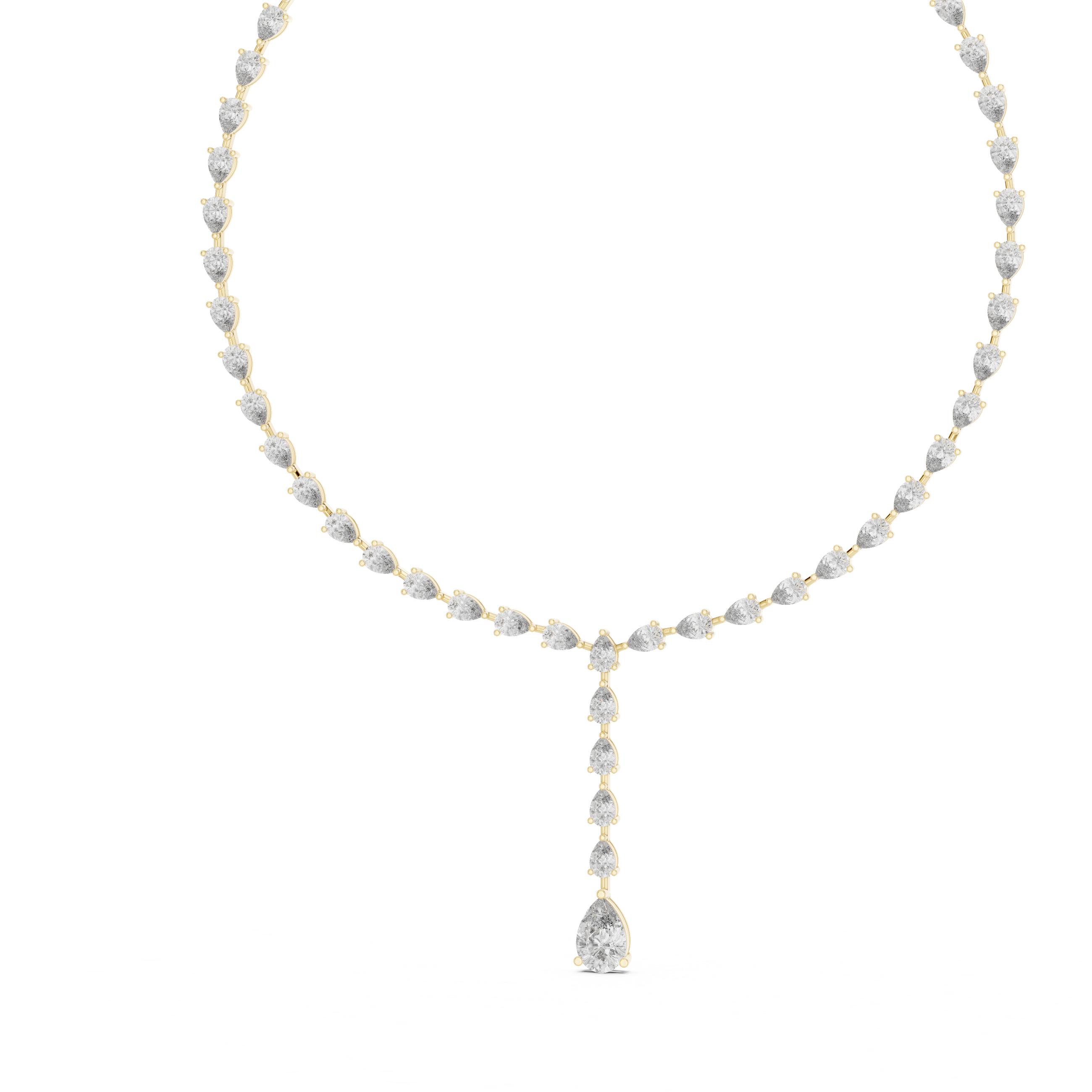Luxury Pear Drop Diamond Necklace