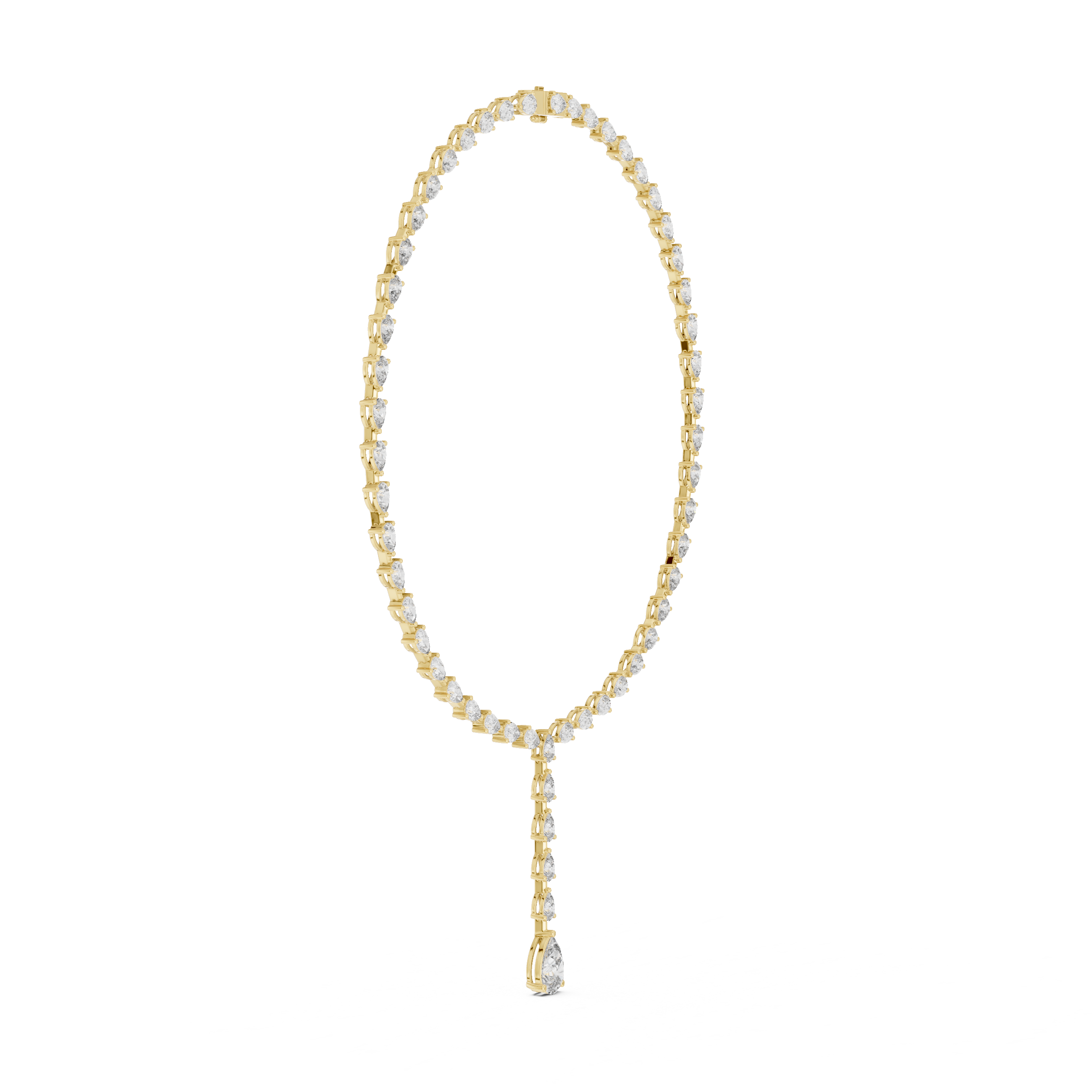Luxury Pear Drop Diamond Necklace