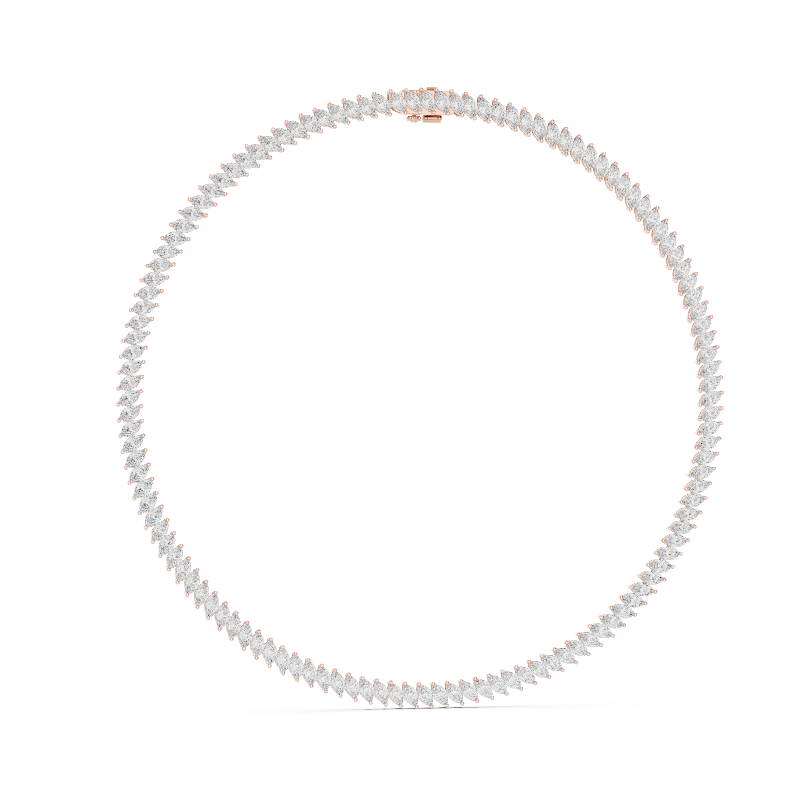 Luxury Marquise Diamond Tennis Necklace