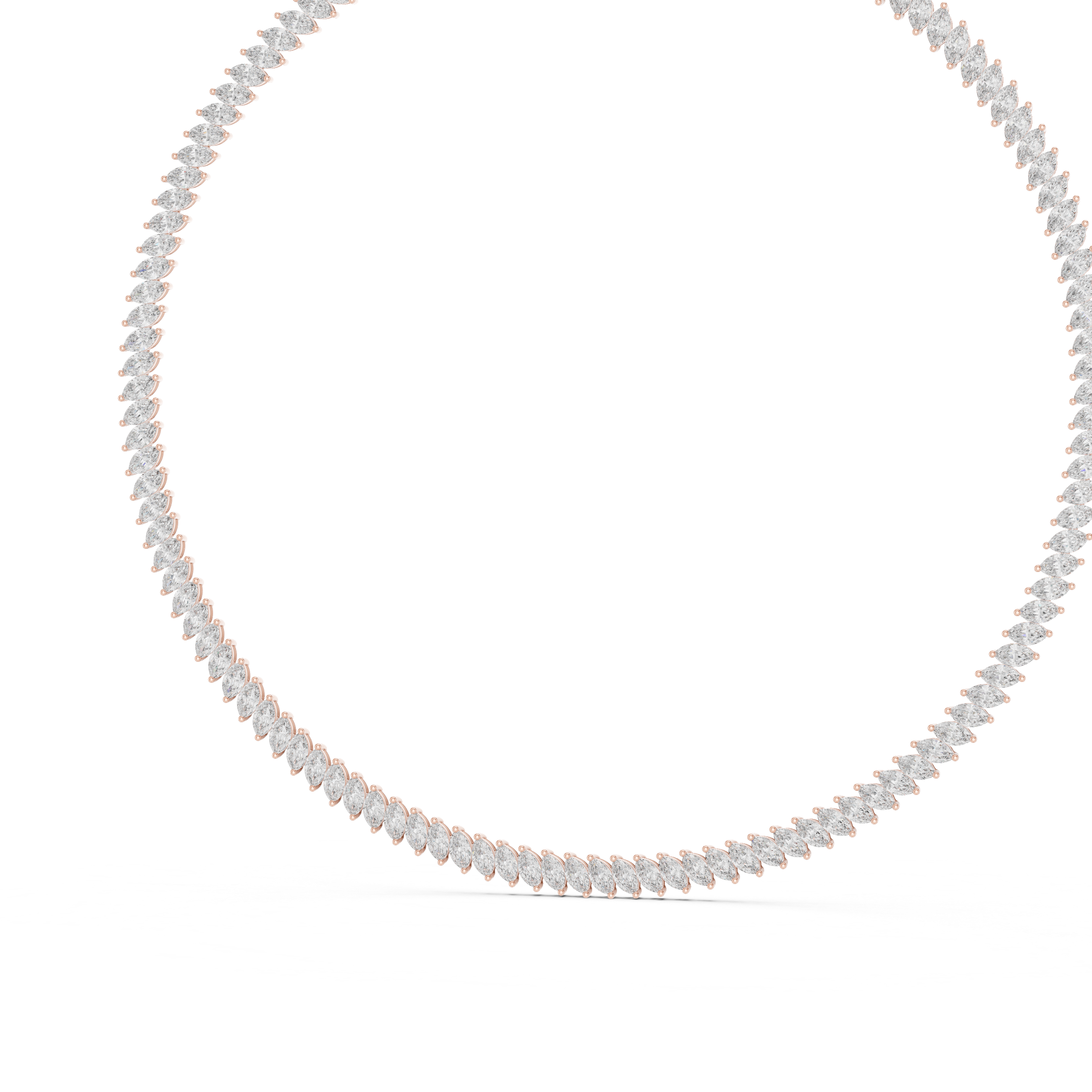 Luxury Marquise Diamond Tennis Necklace
