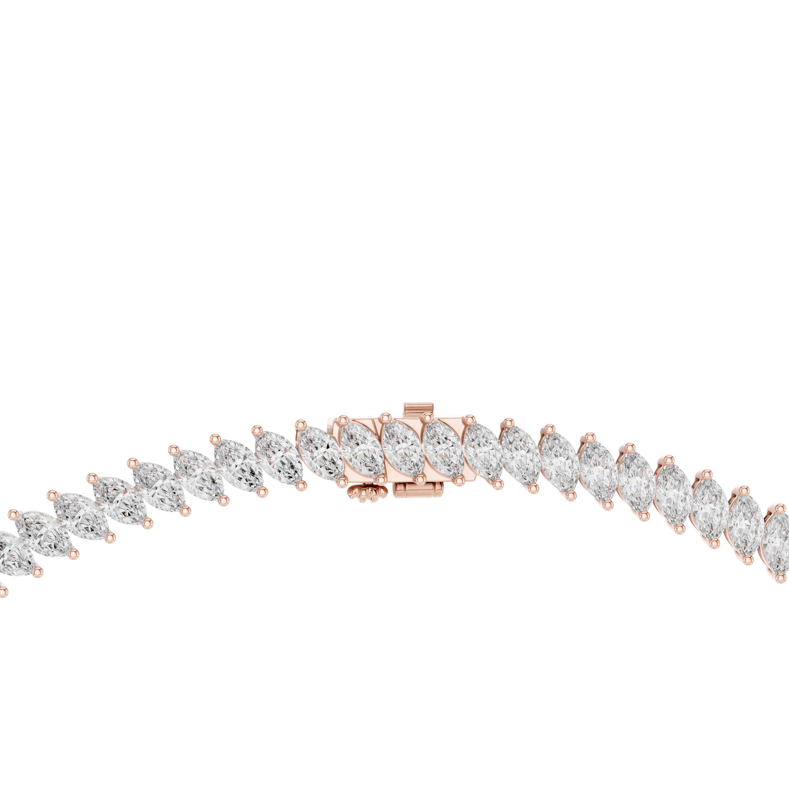 Luxury Marquise Diamond Tennis Necklace