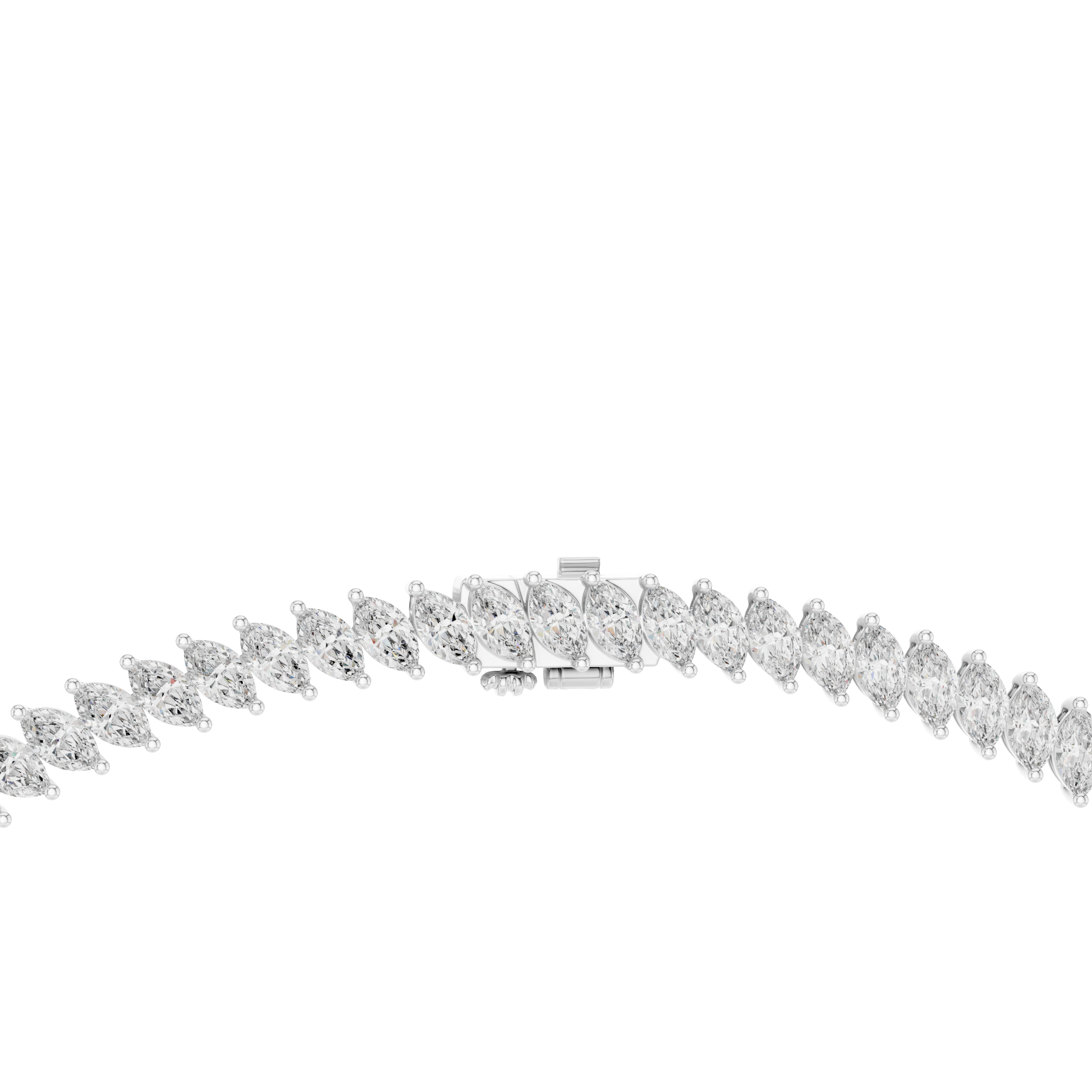 Luxury Marquise Diamond Tennis Necklace