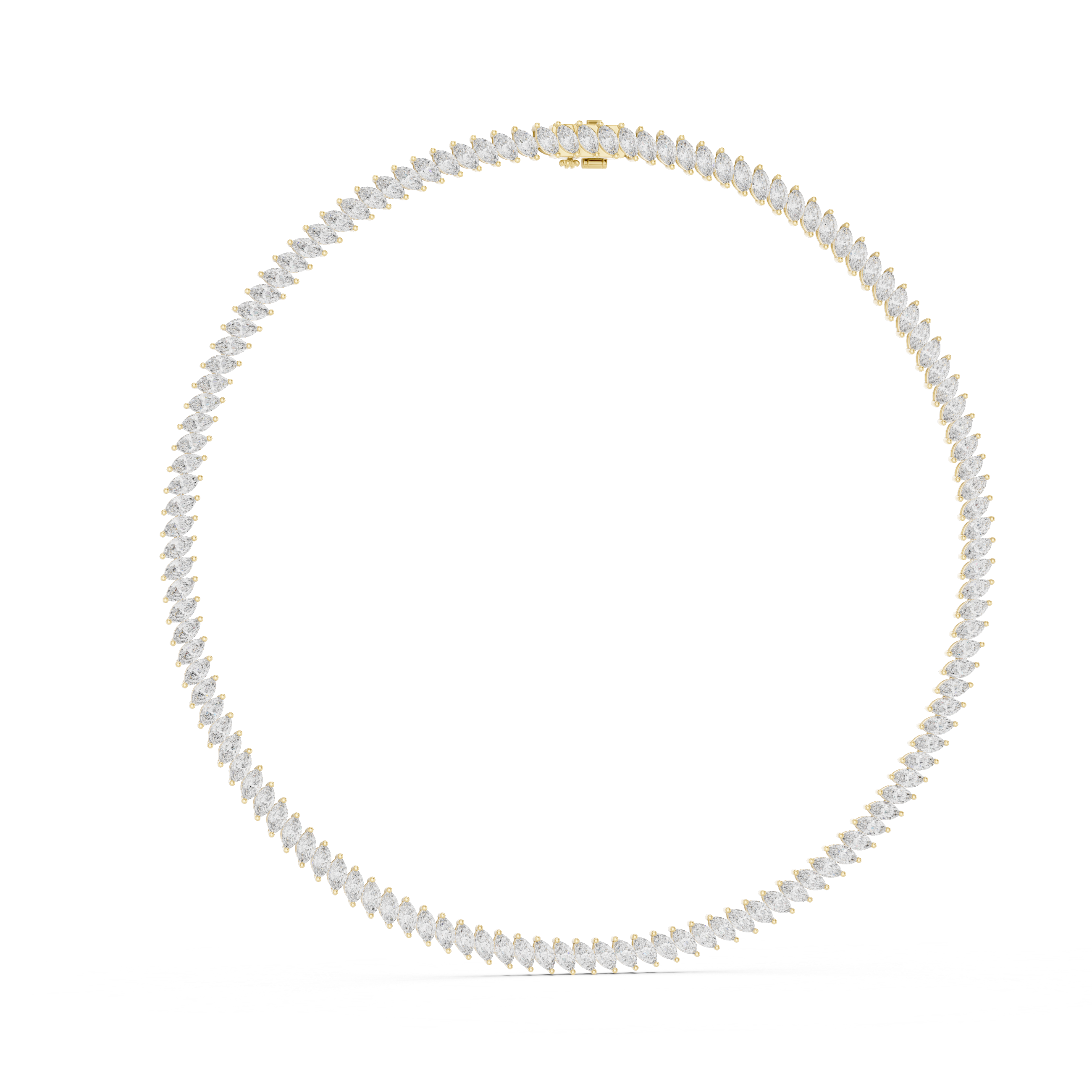 Luxury Marquise Diamond Tennis Necklace