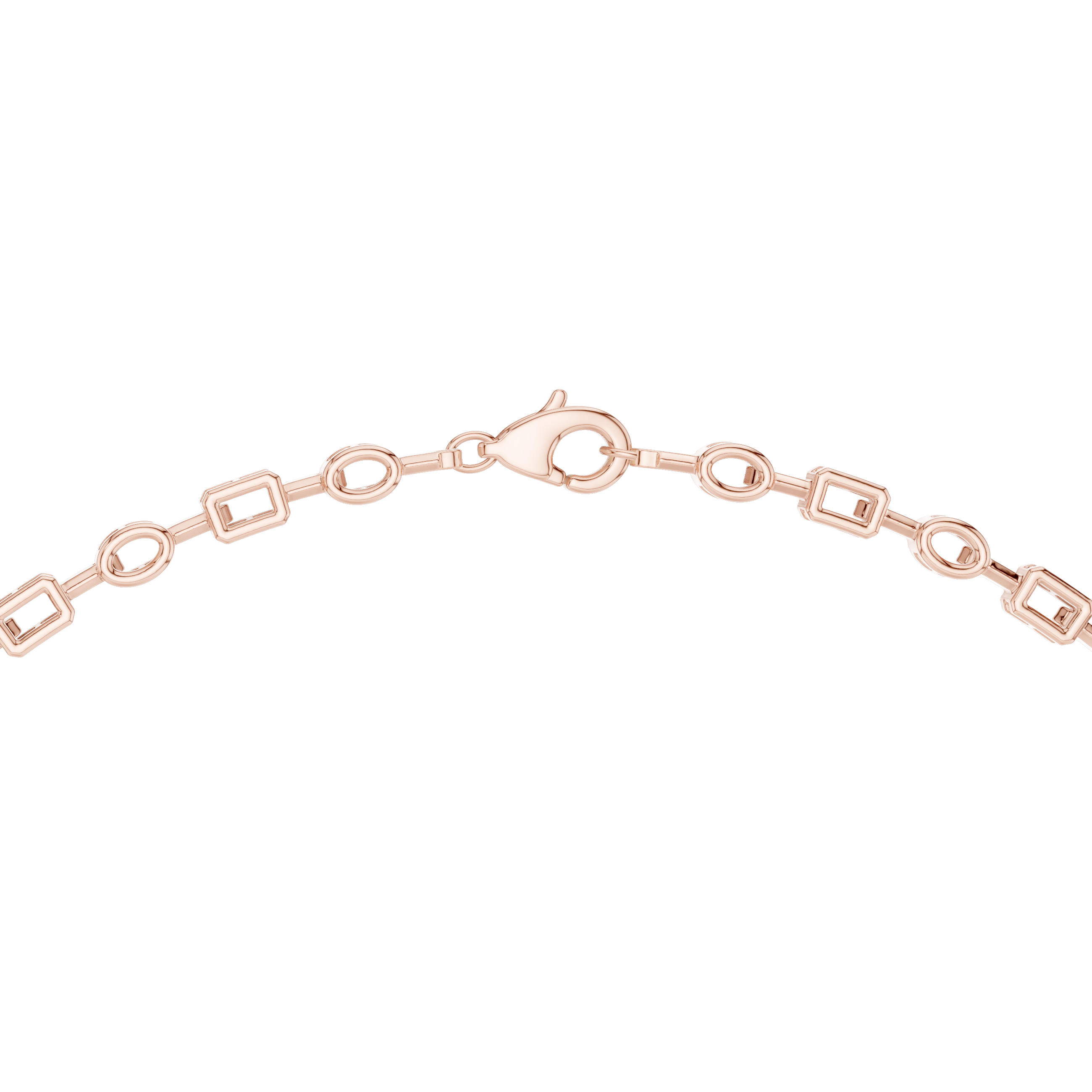 Elegant Multi Shape Drop Diamond Necklace