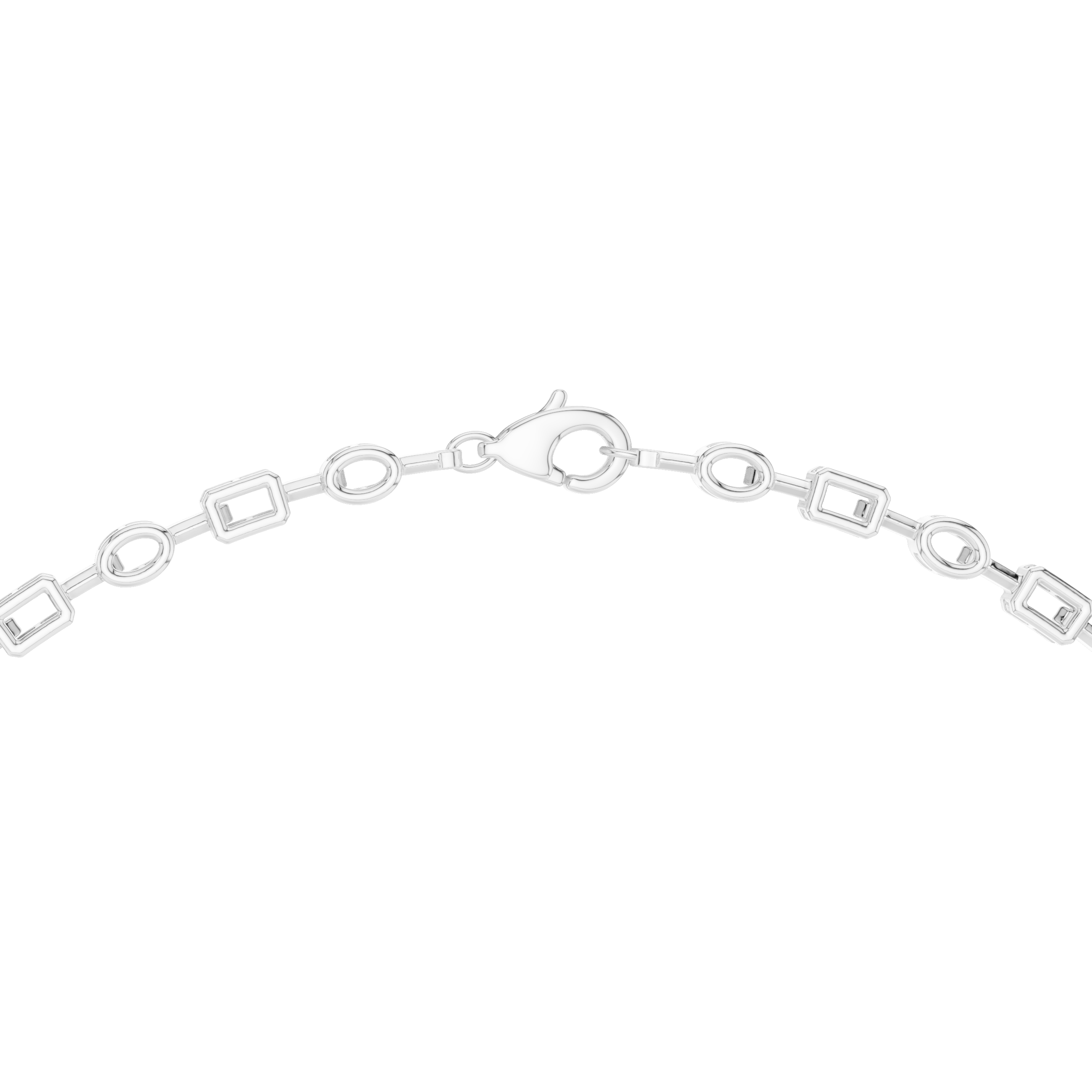 Elegant Multi Shape Drop Diamond Necklace