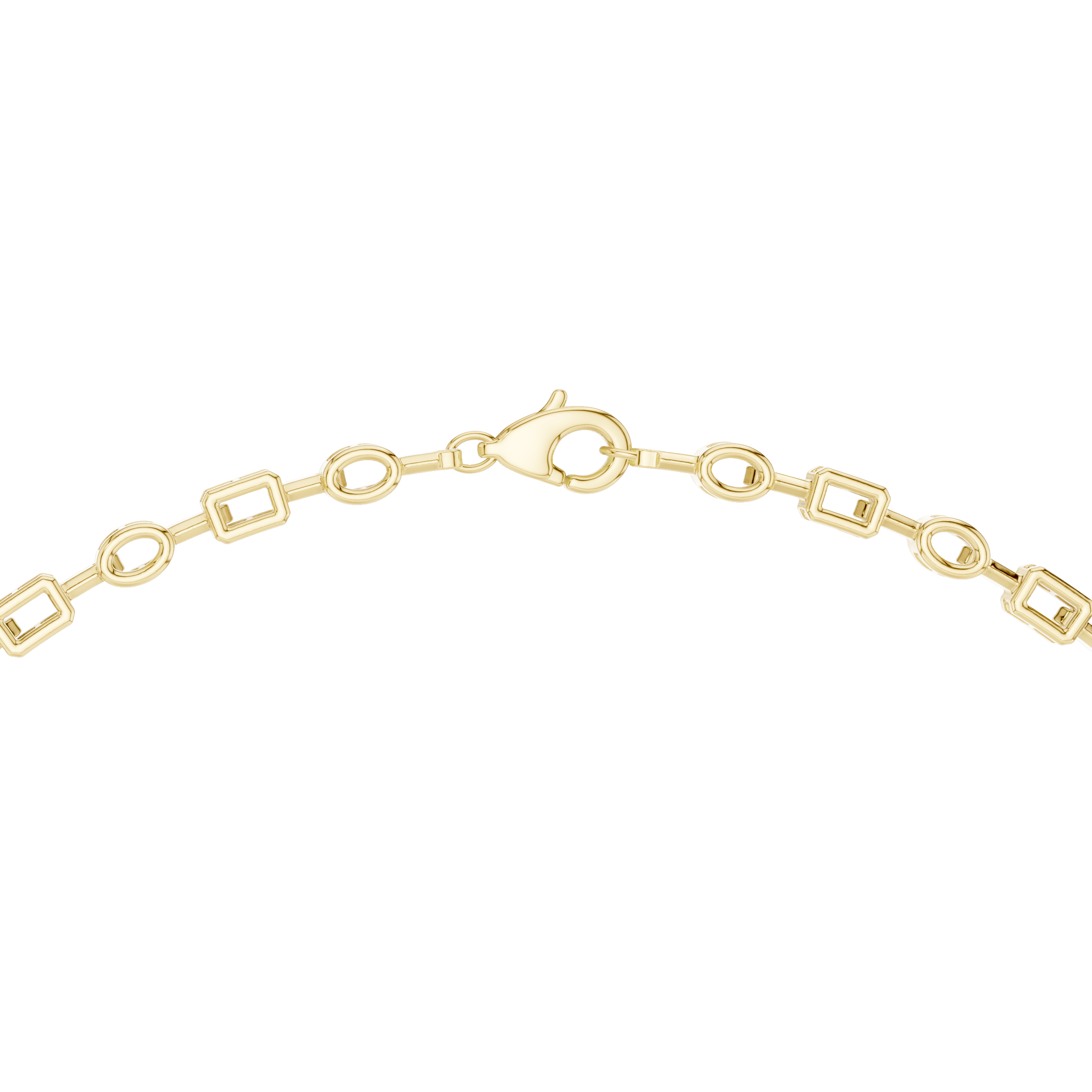 Elegant Multi Shape Drop Diamond Necklace