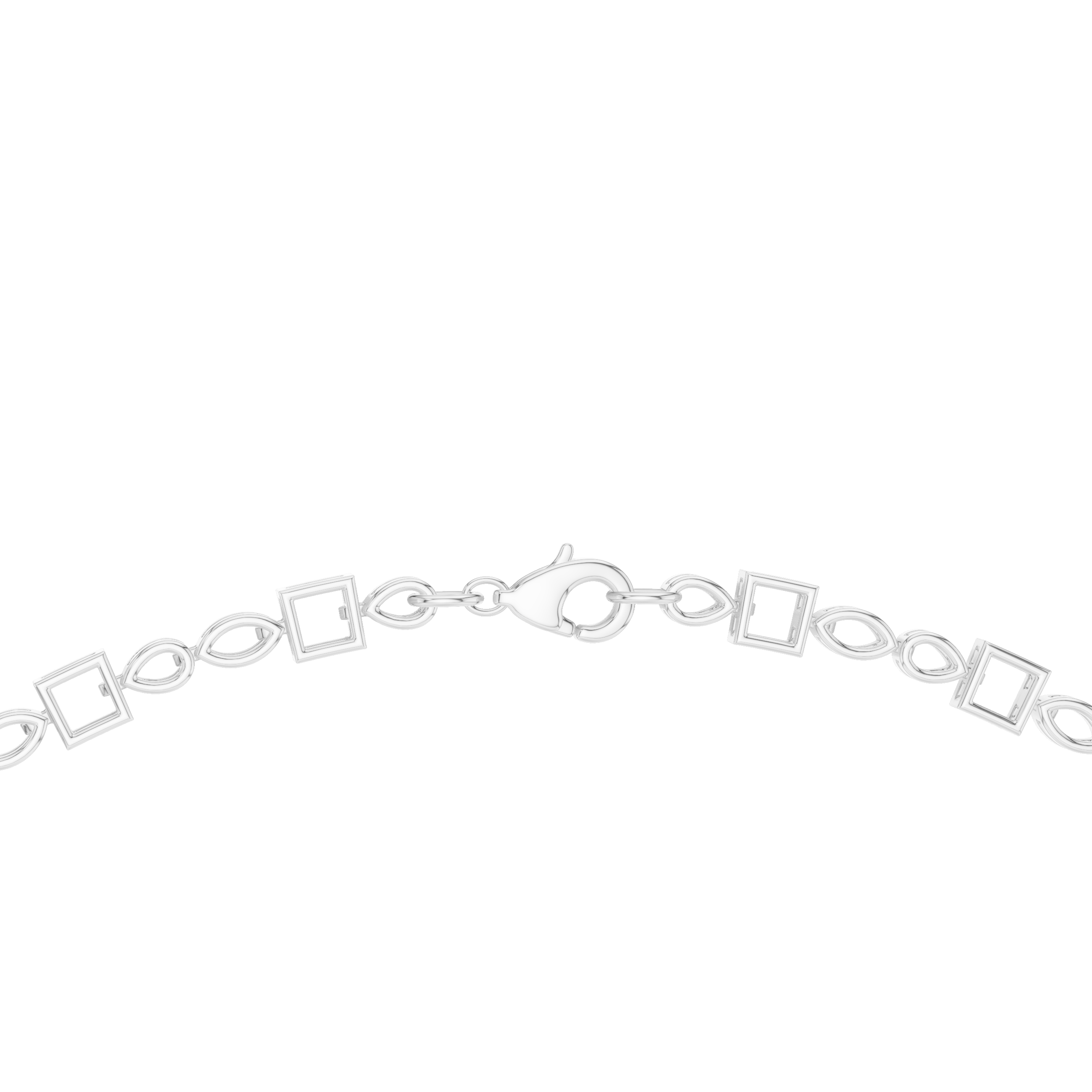 Floral Cluster Multi Shape Diamond Necklace