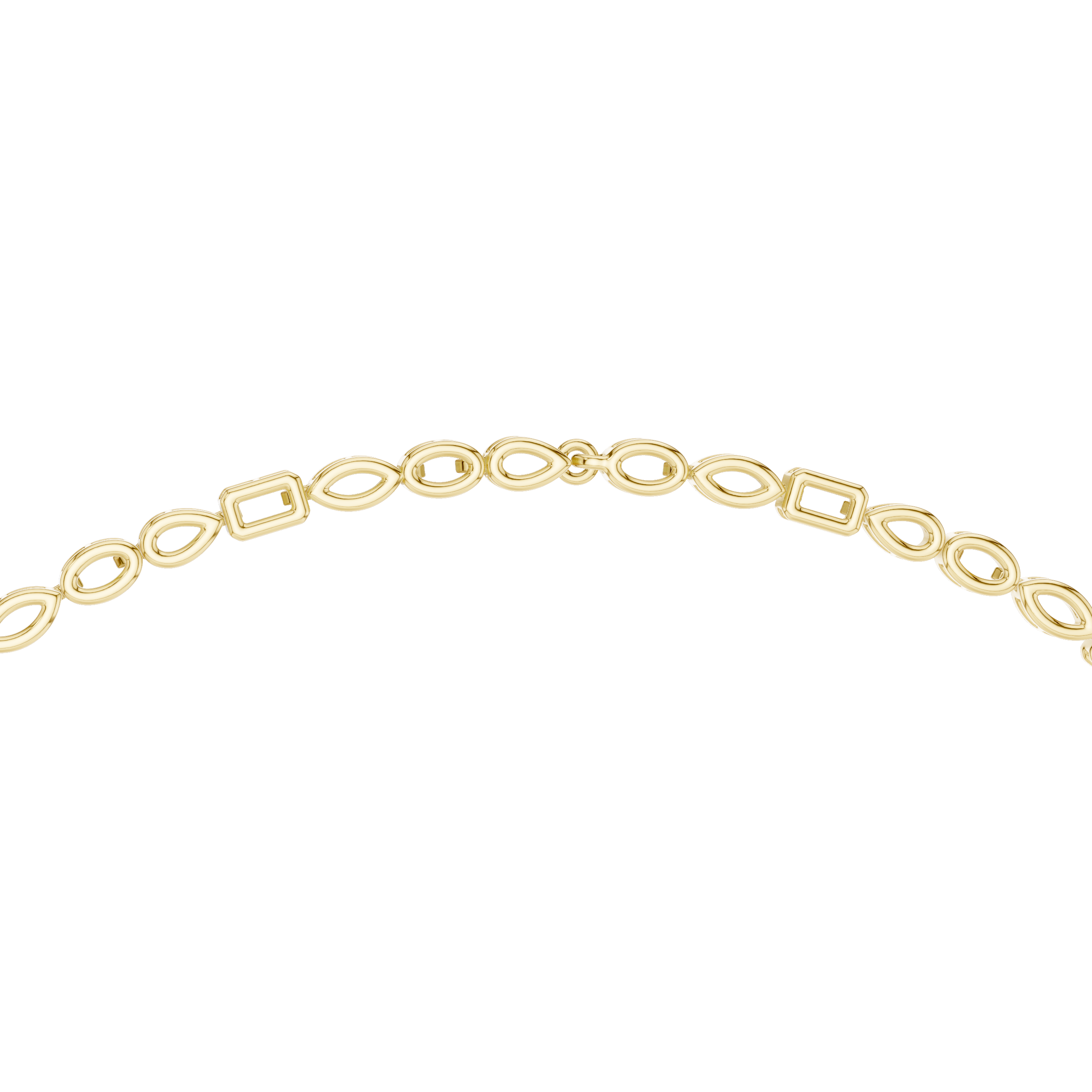 Elegant Multi Shape Drop Diamond Necklace