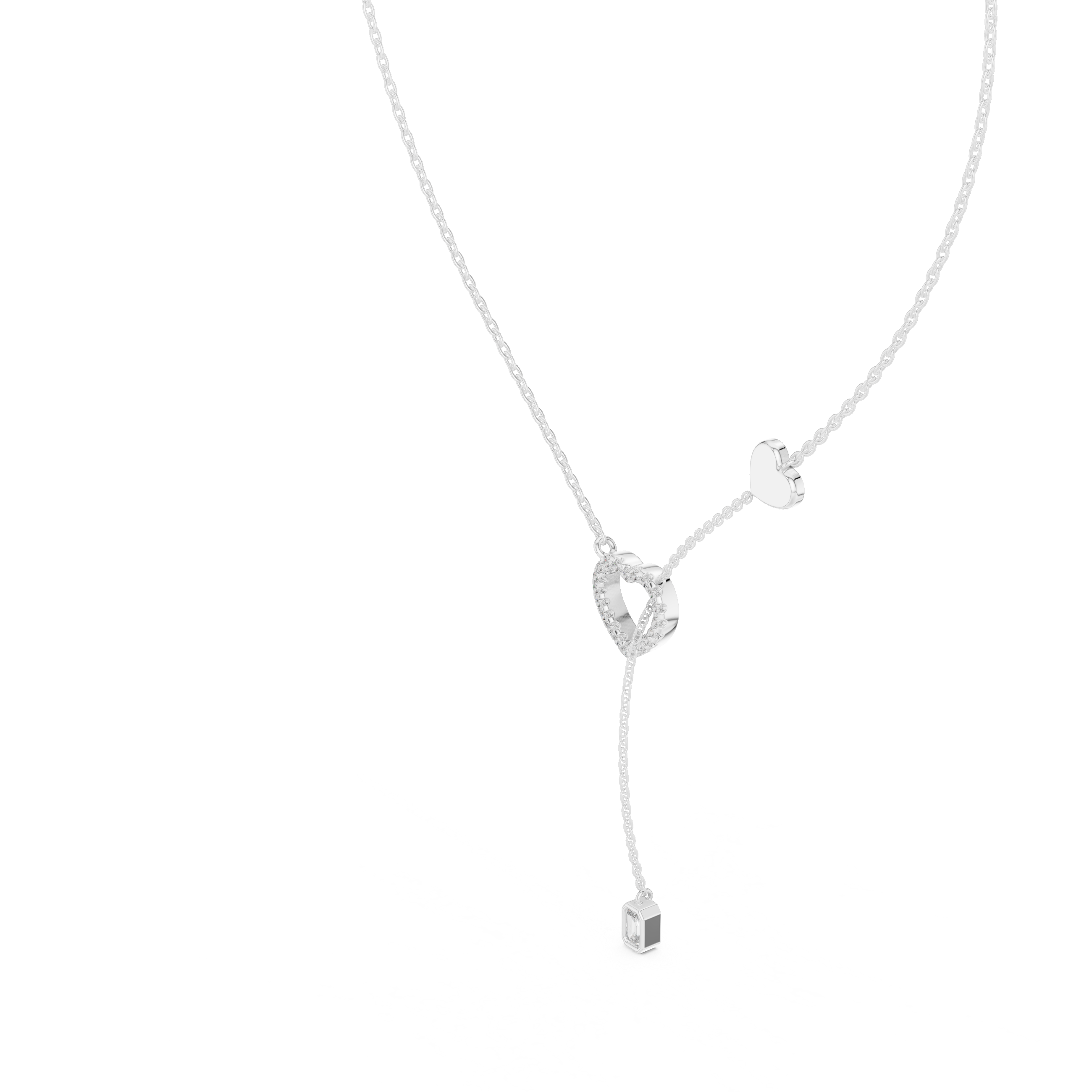 Luxury Heart Drop Necklace