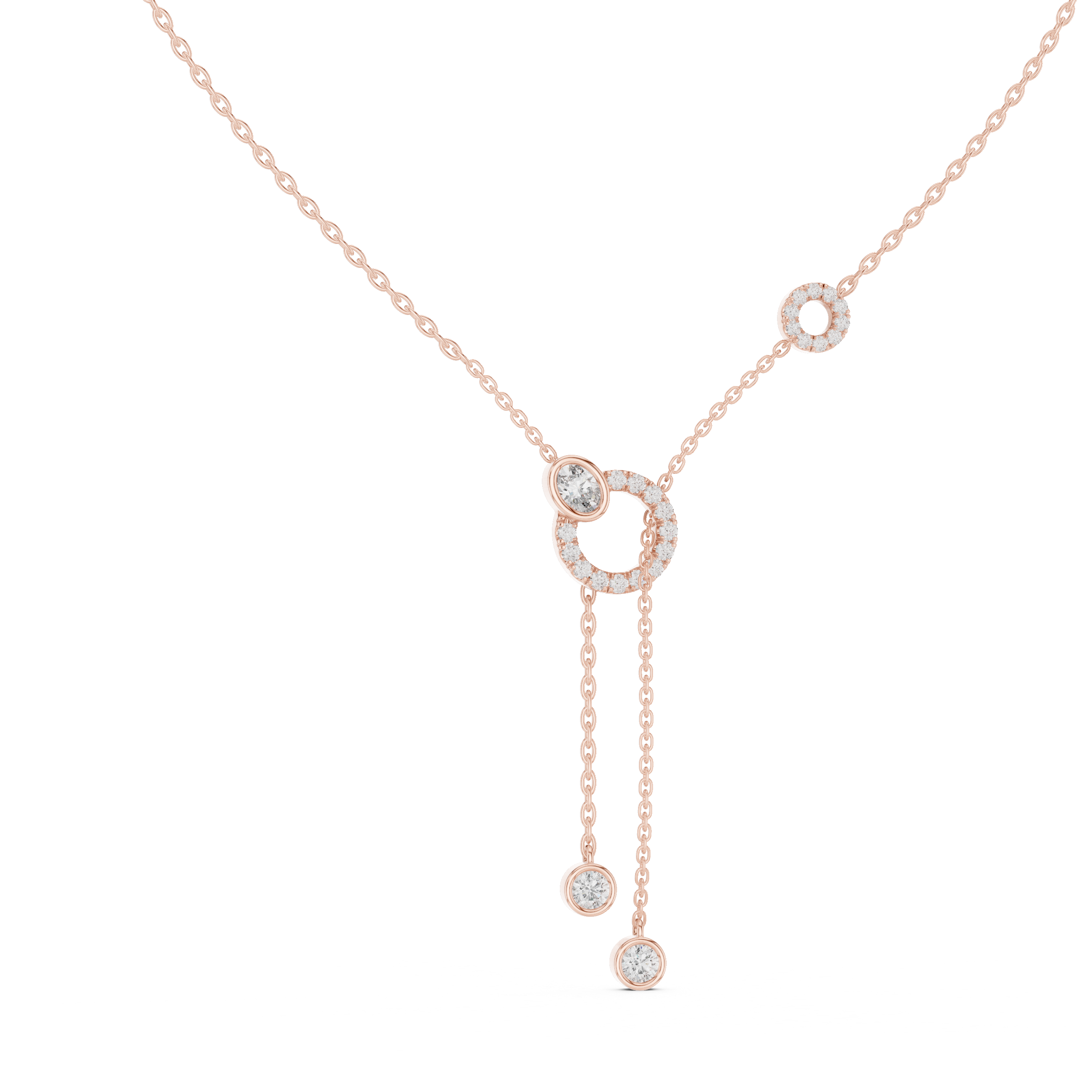 Luxury Circle Drop Necklace
