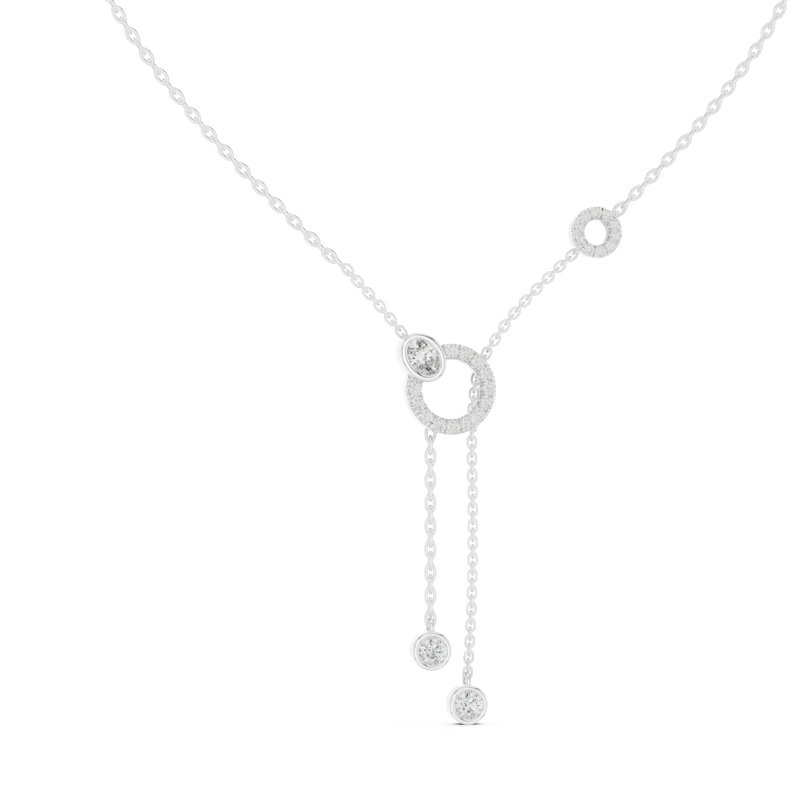 Luxury Circle Drop Necklace
