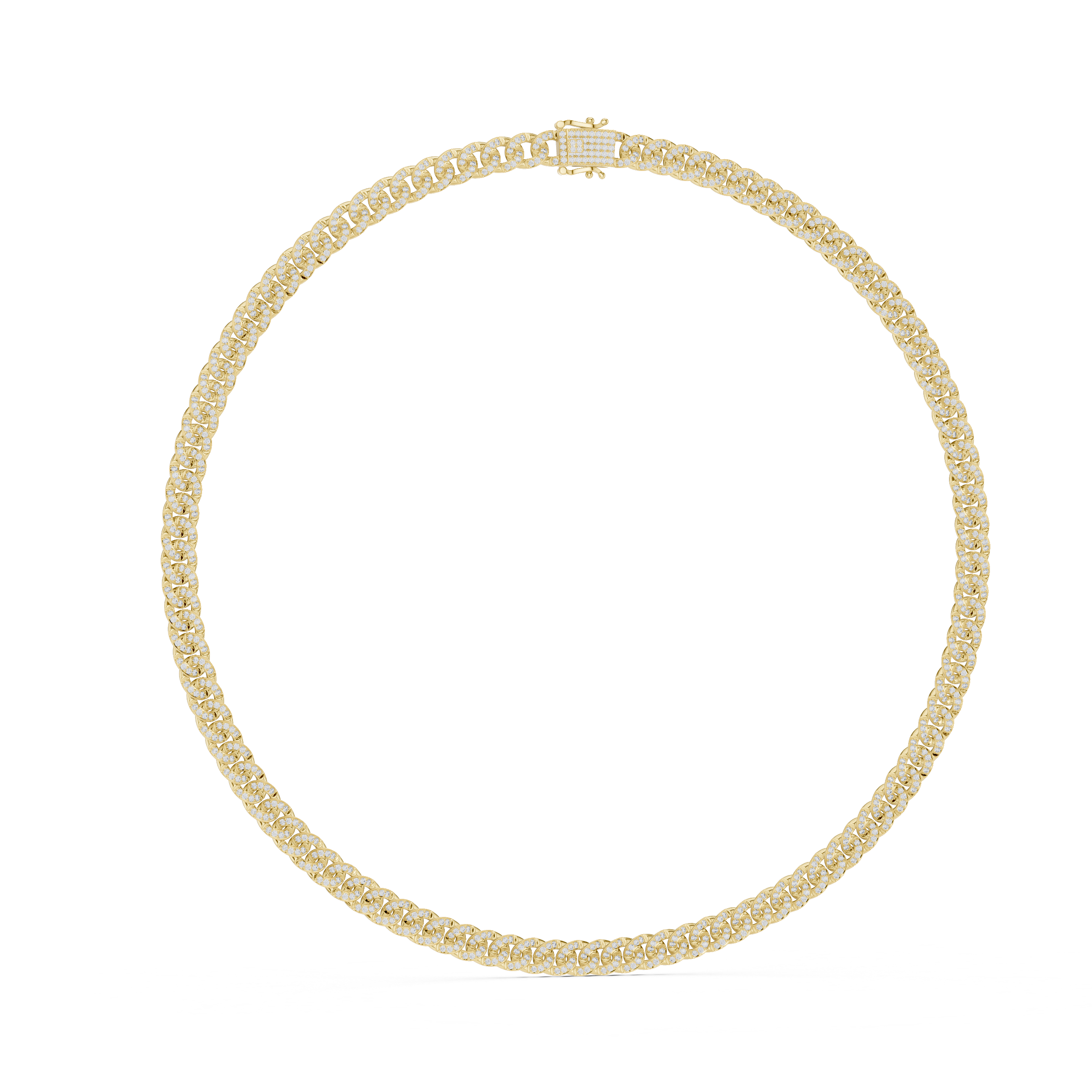 Luxury Pavé Diamond Cuban Link Necklace