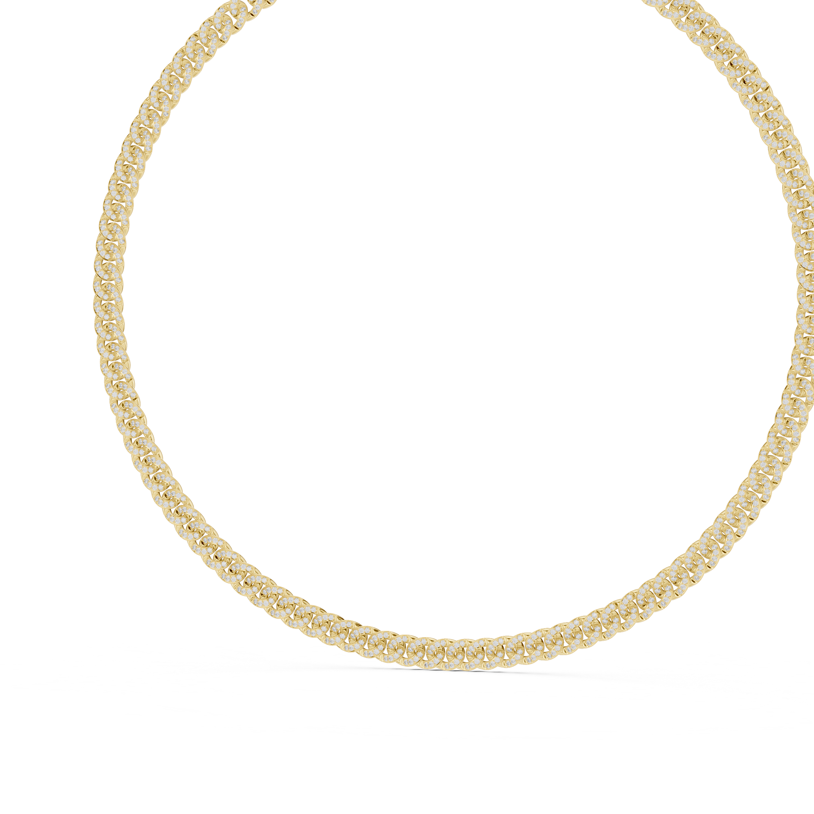 Luxury Pavé Diamond Cuban Link Necklace
