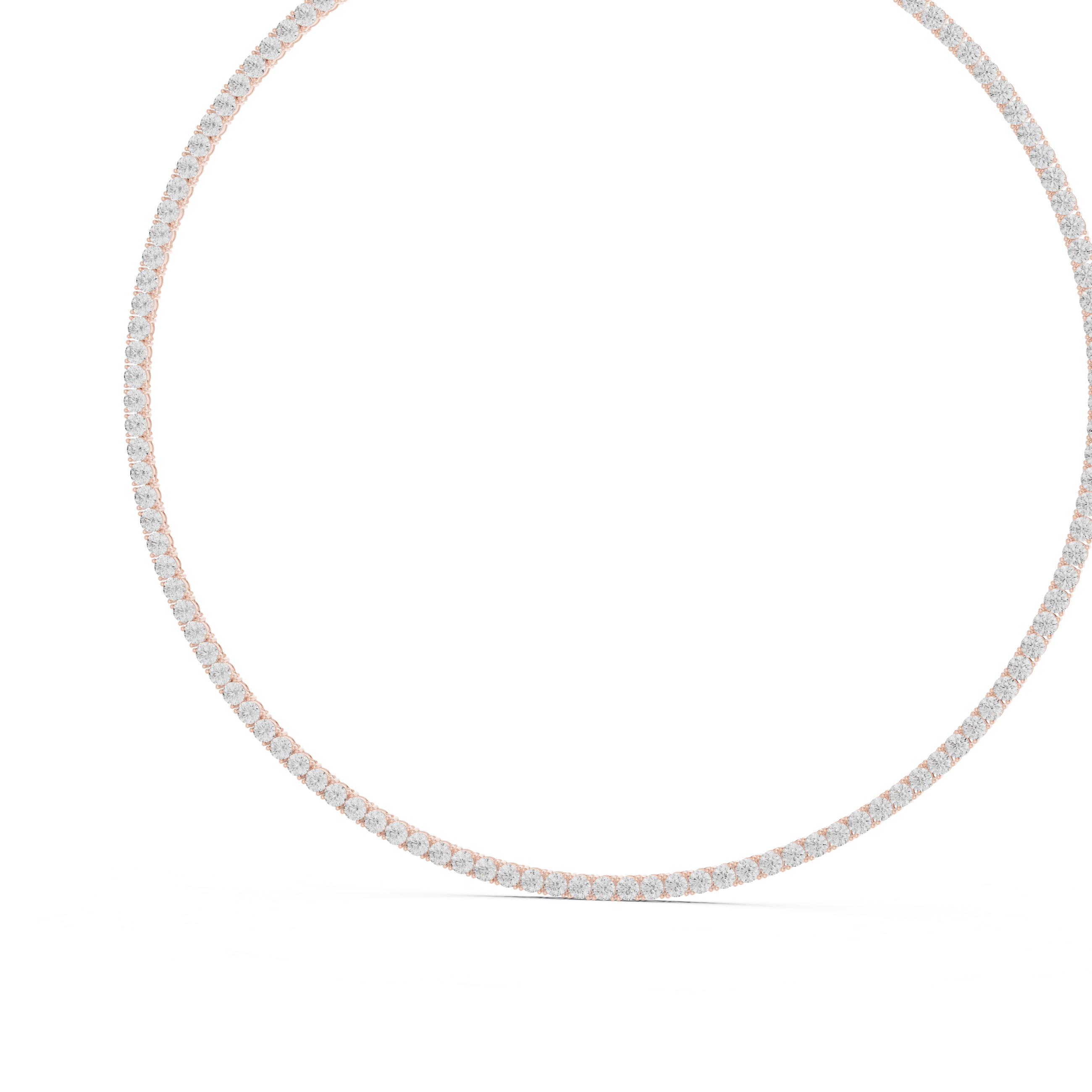 Premium Round Diamond Tennis Necklace