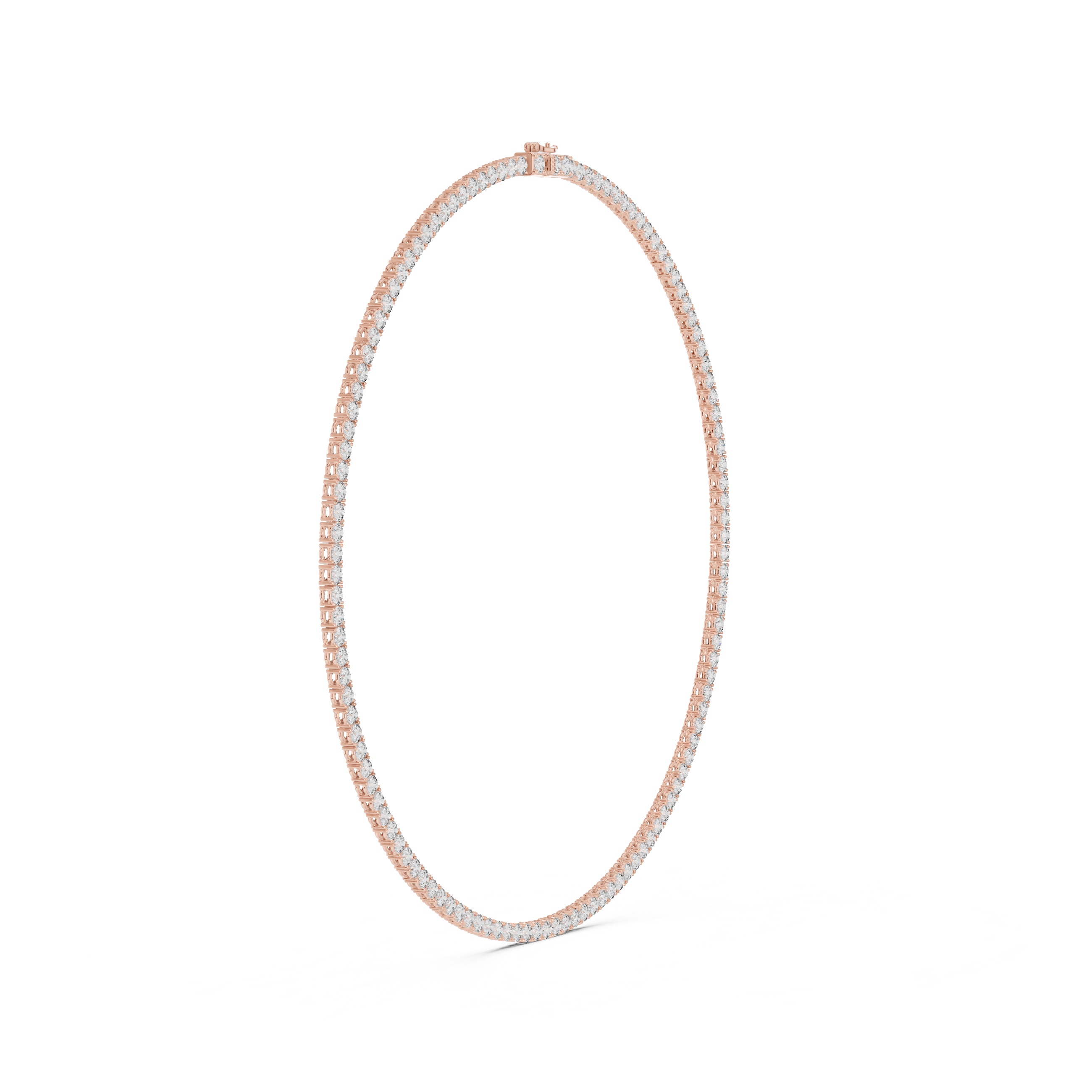 Premium Round Diamond Tennis Necklace