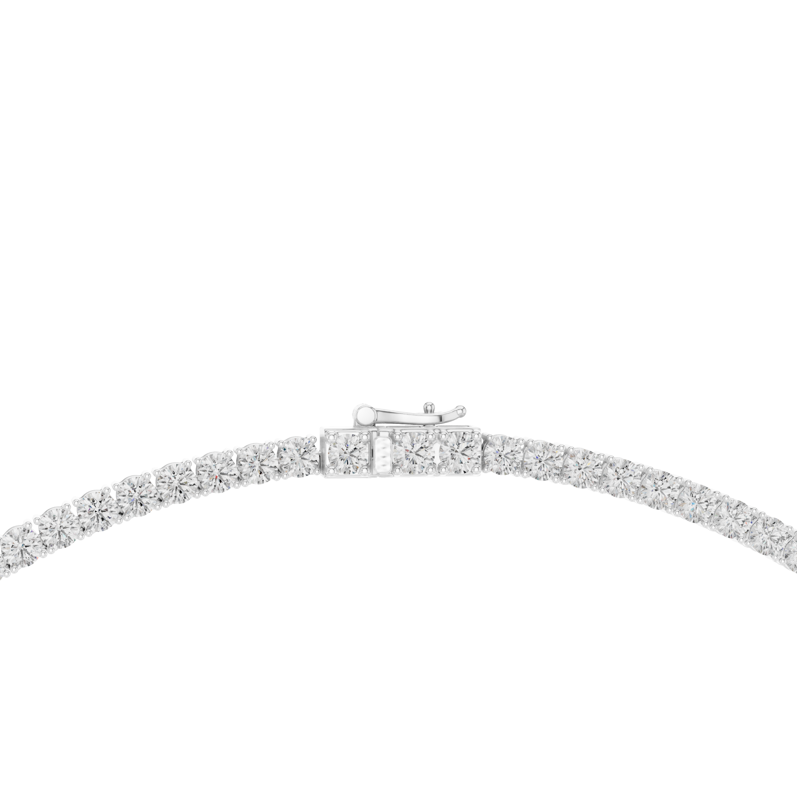 Premium Round Diamond Tennis Necklace