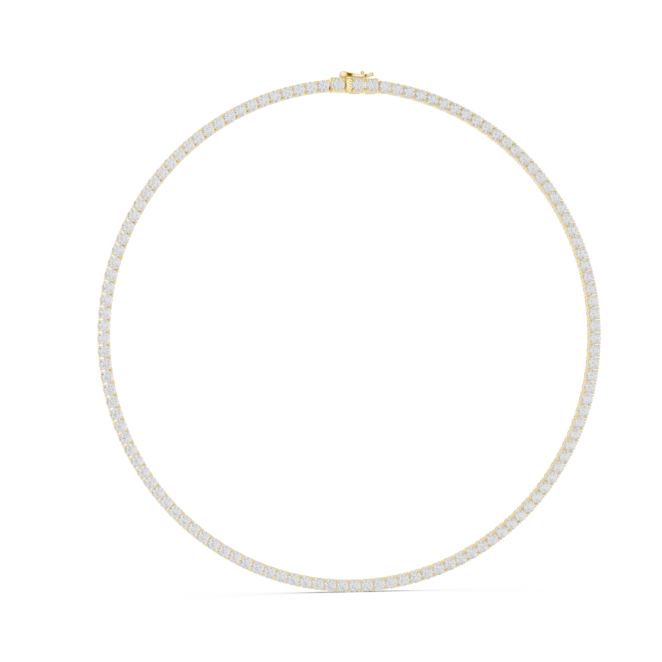 Premium Round Diamond Tennis Necklace