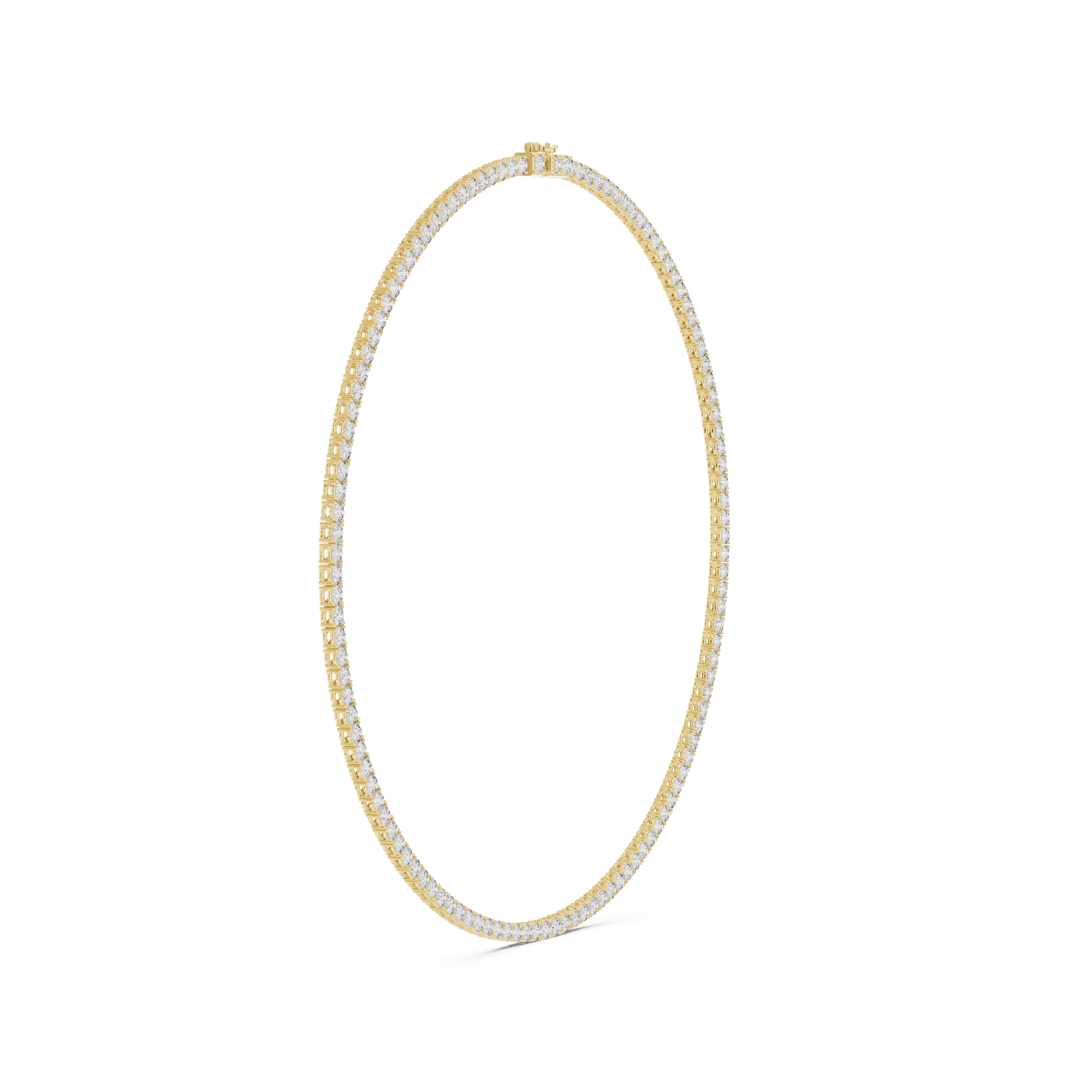 Premium Round Diamond Tennis Necklace