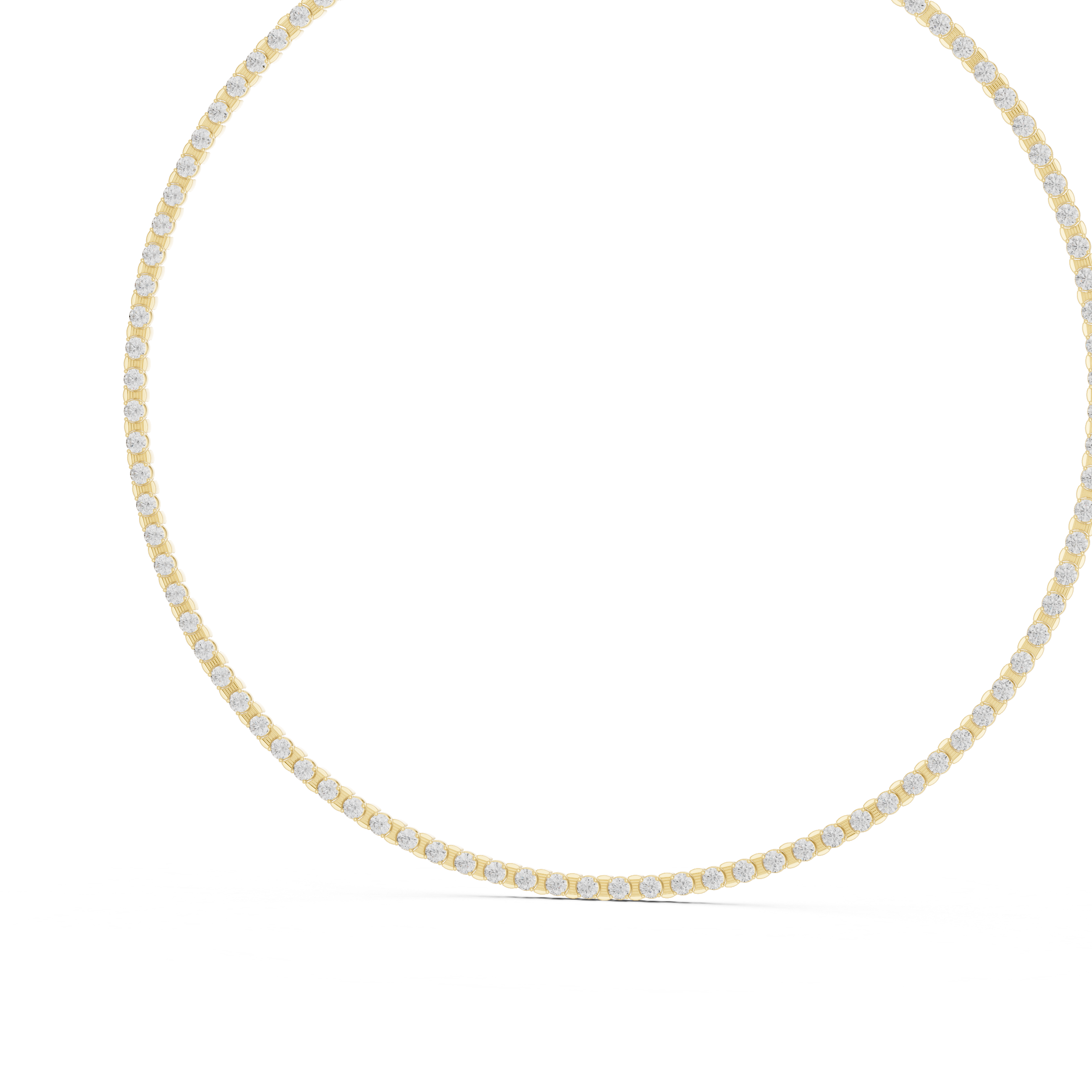 Classic Round Diamond Tennis Necklace