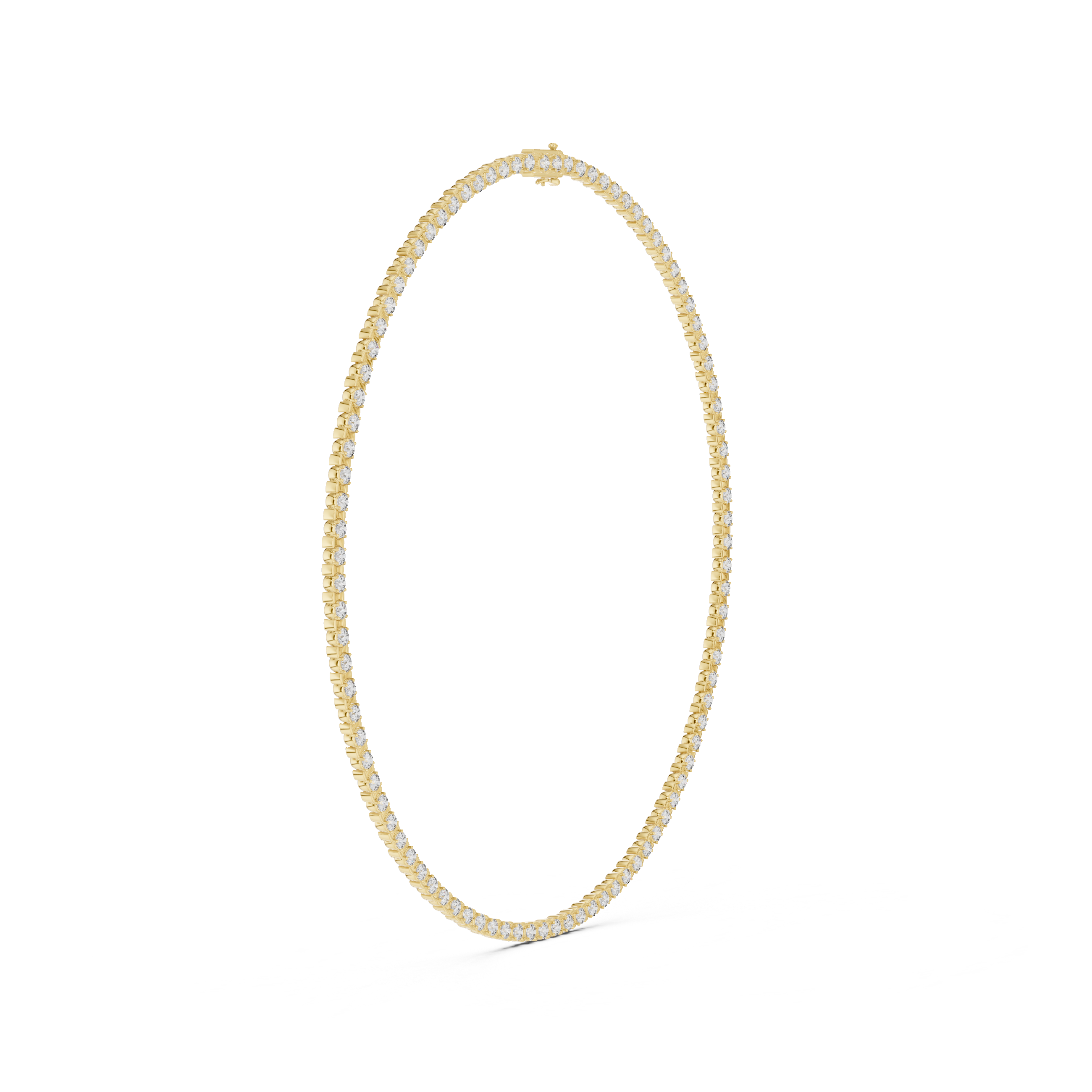 Classic Round Diamond Tennis Necklace