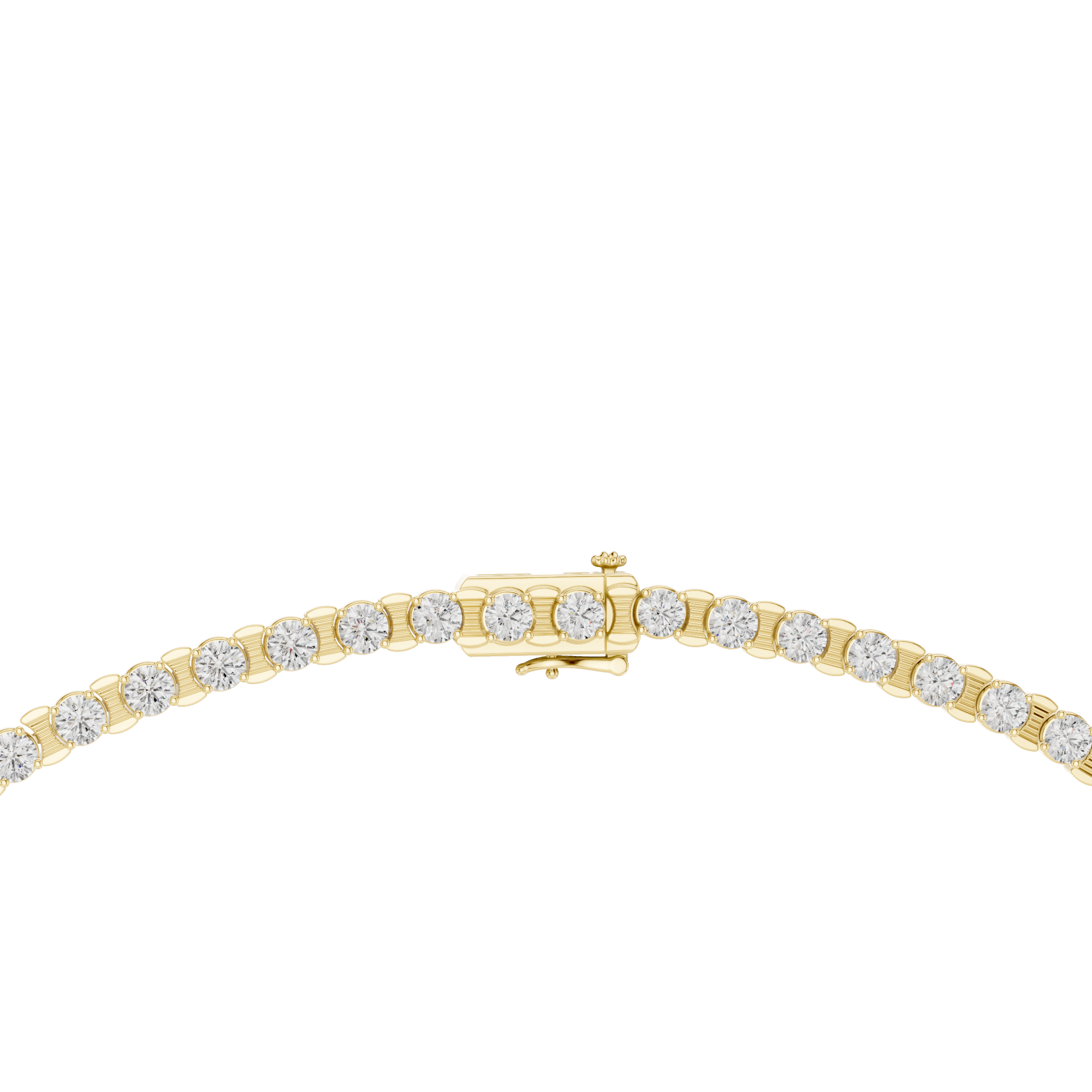 Classic Round Diamond Tennis Necklace