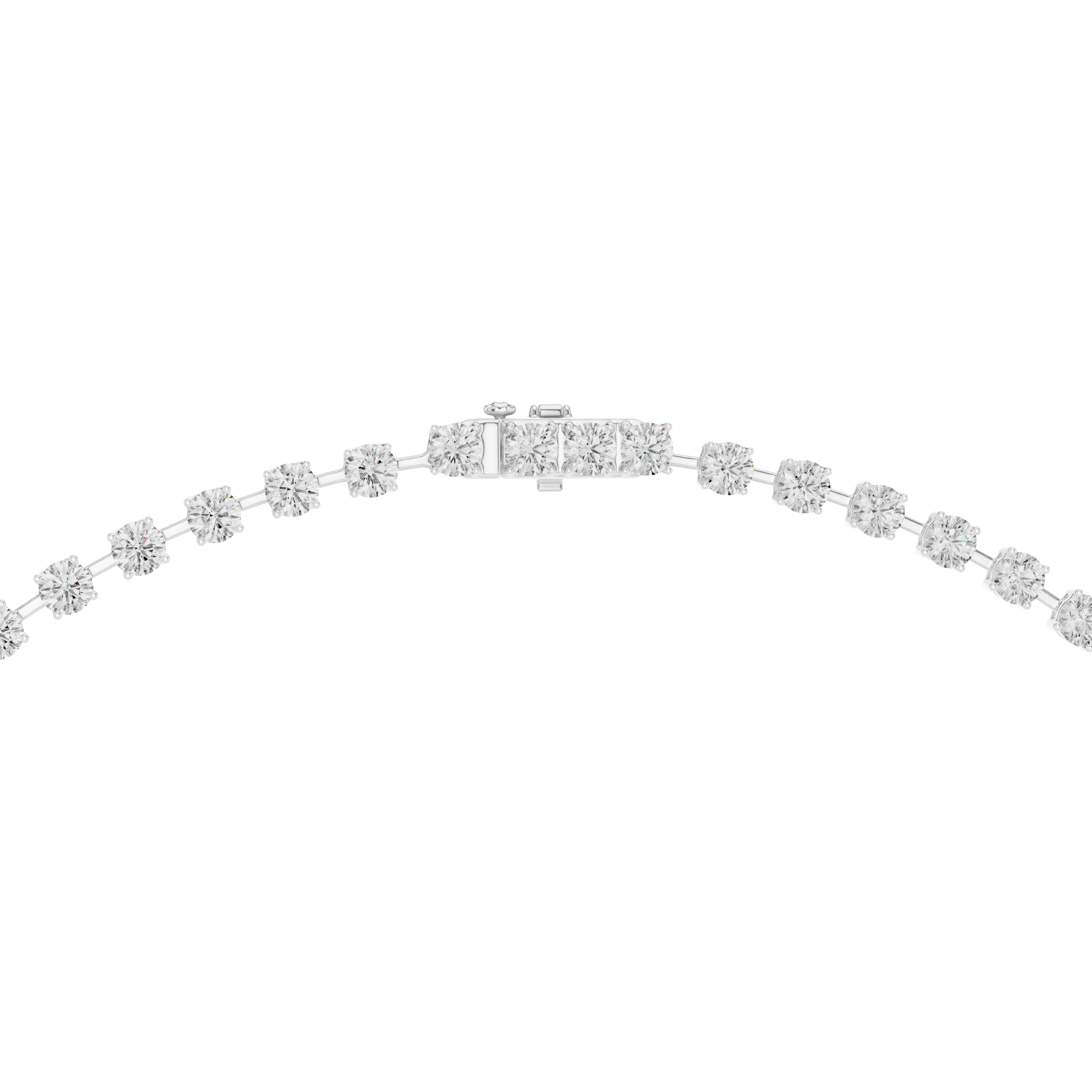 Minimalist Y-Drop Diamond Tennis Necklace