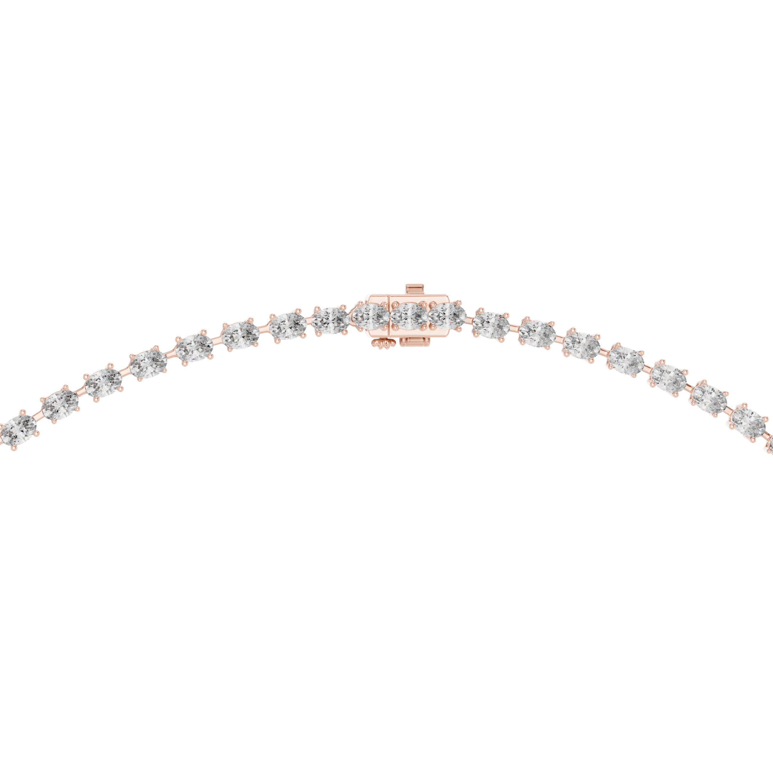 Elegant Y-Drop Tennis Necklace with Oval Accent