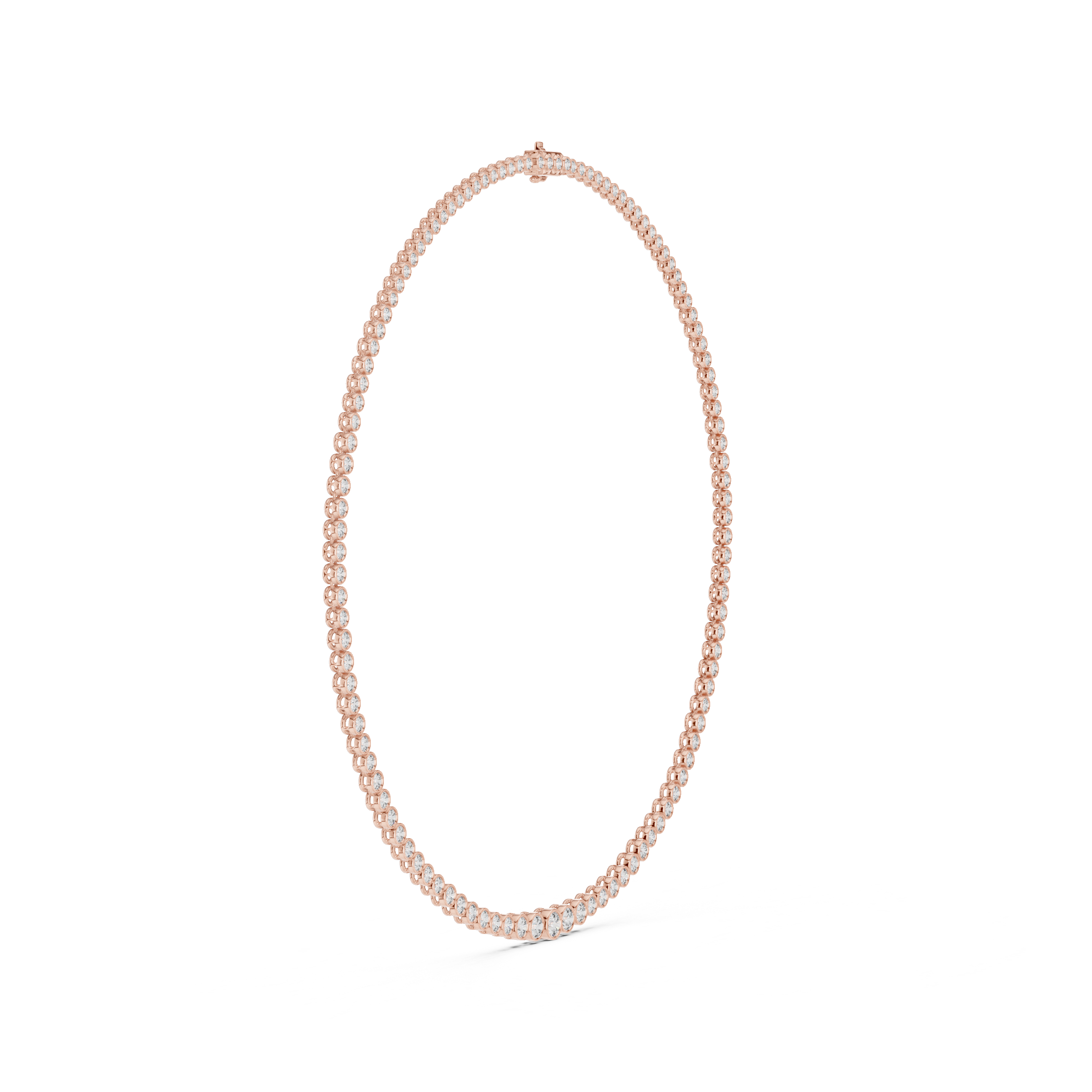 Classic Bezel-Set Round Tennis Necklace