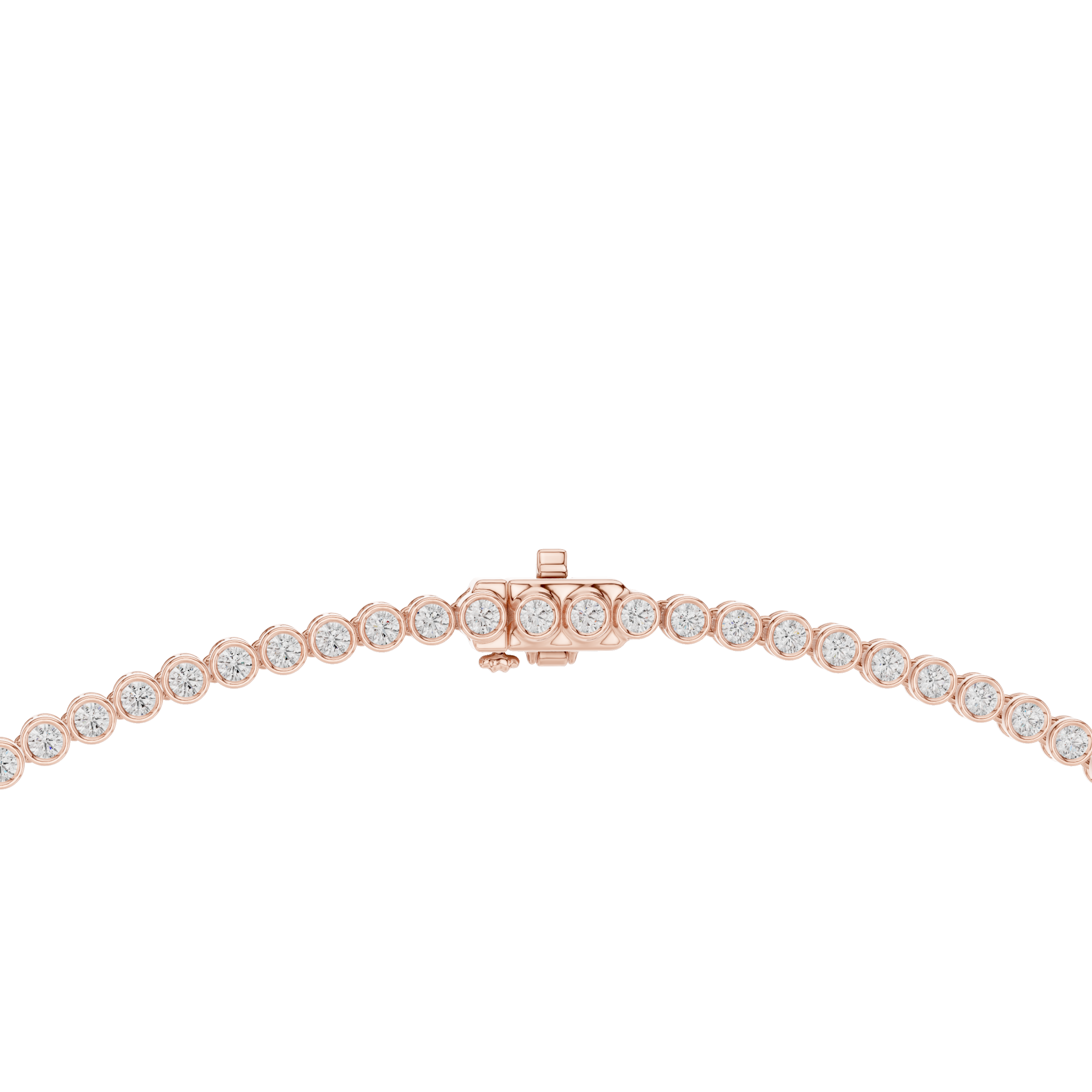 Classic Bezel-Set Round Tennis Necklace