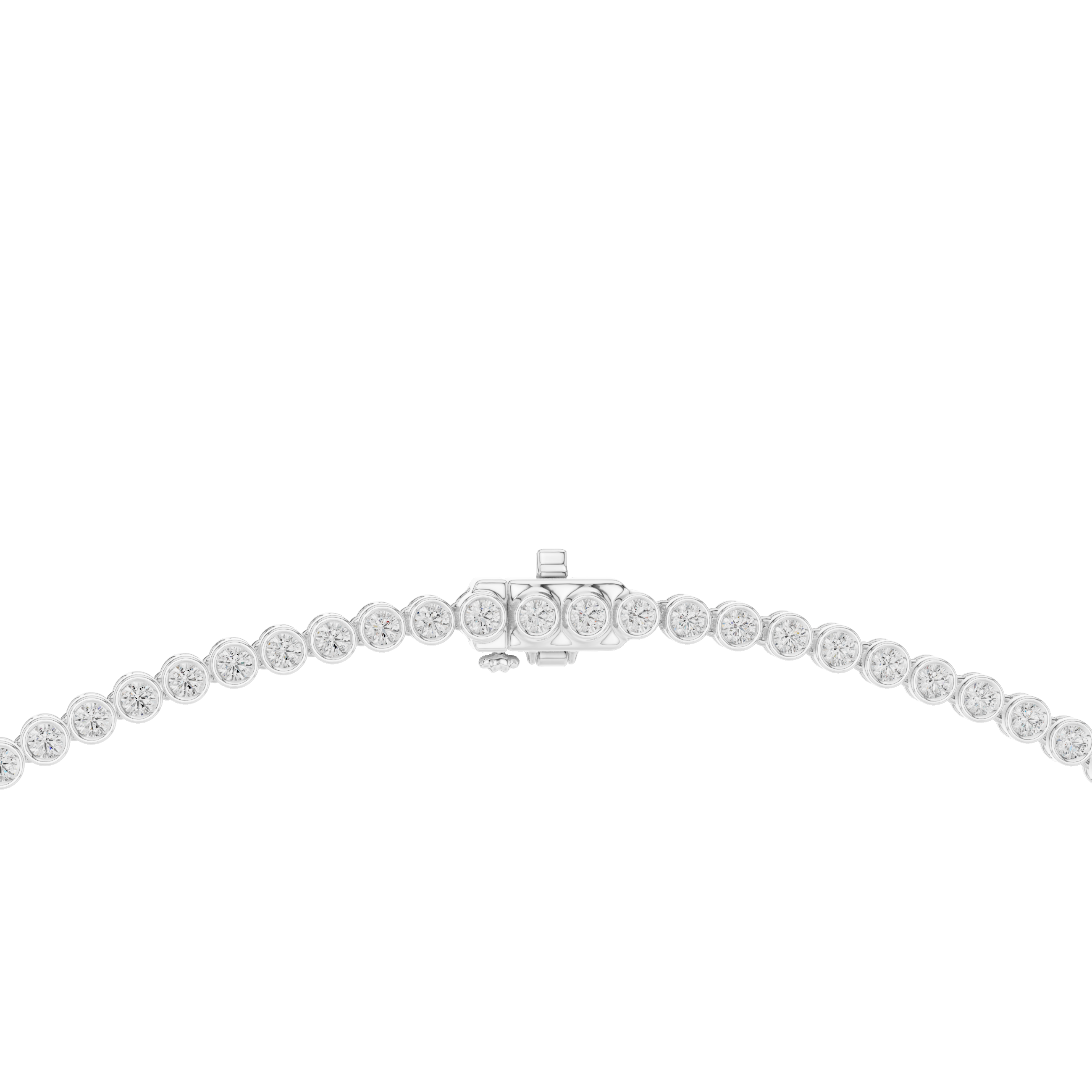 Classic Bezel-Set Round Tennis Necklace