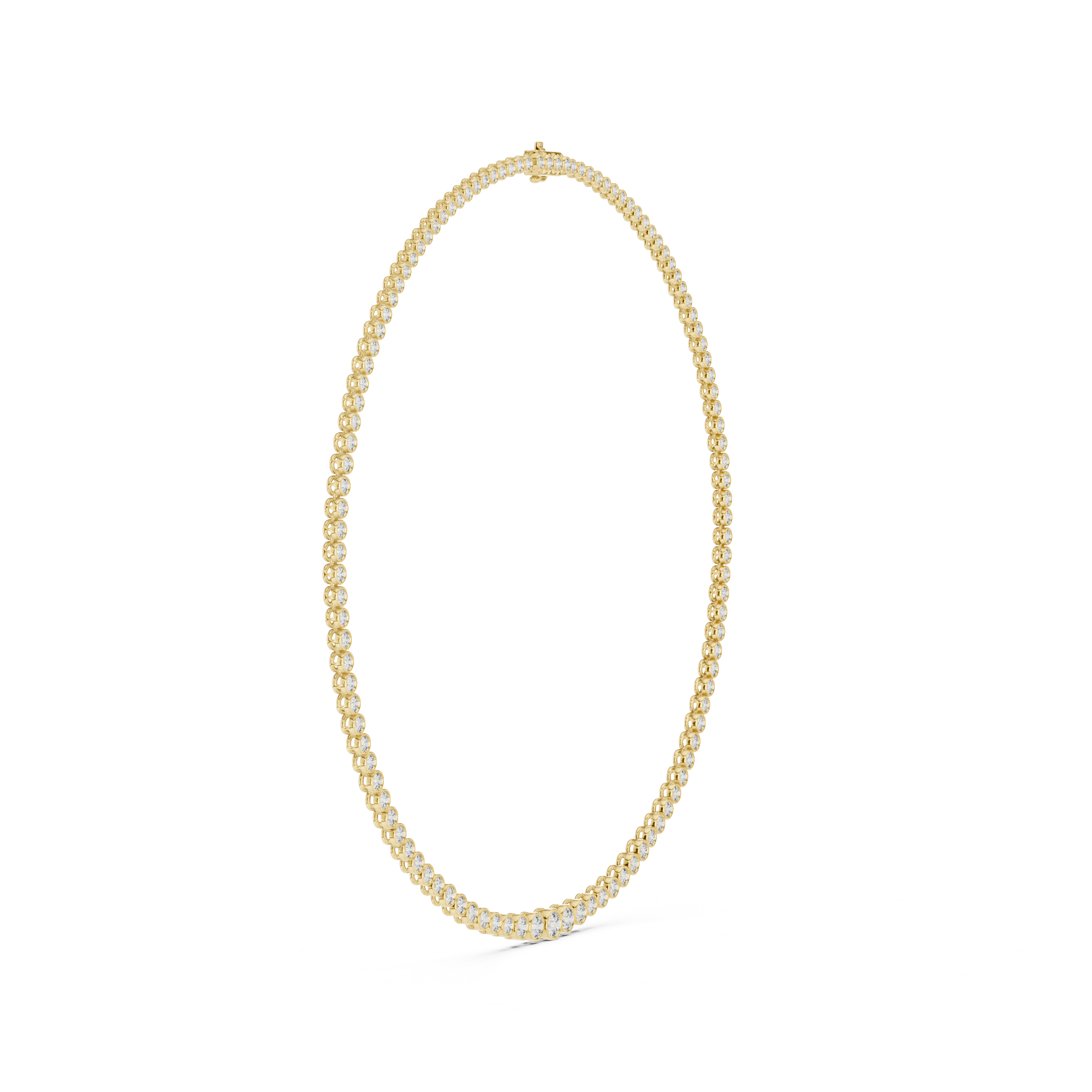 Classic Bezel-Set Round Tennis Necklace