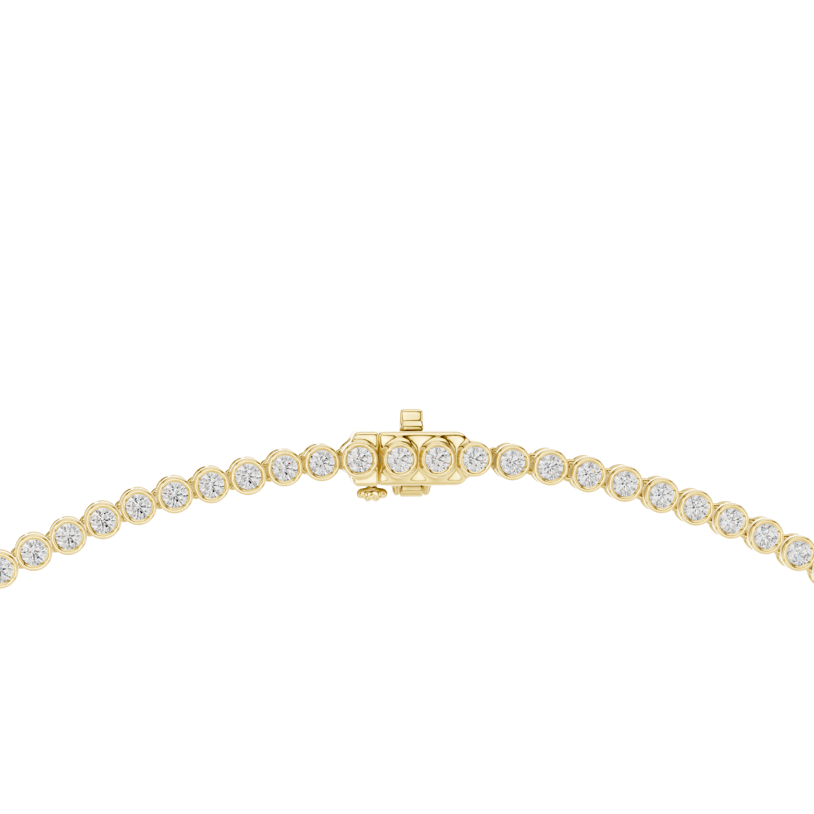 Classic Bezel-Set Round Tennis Necklace
