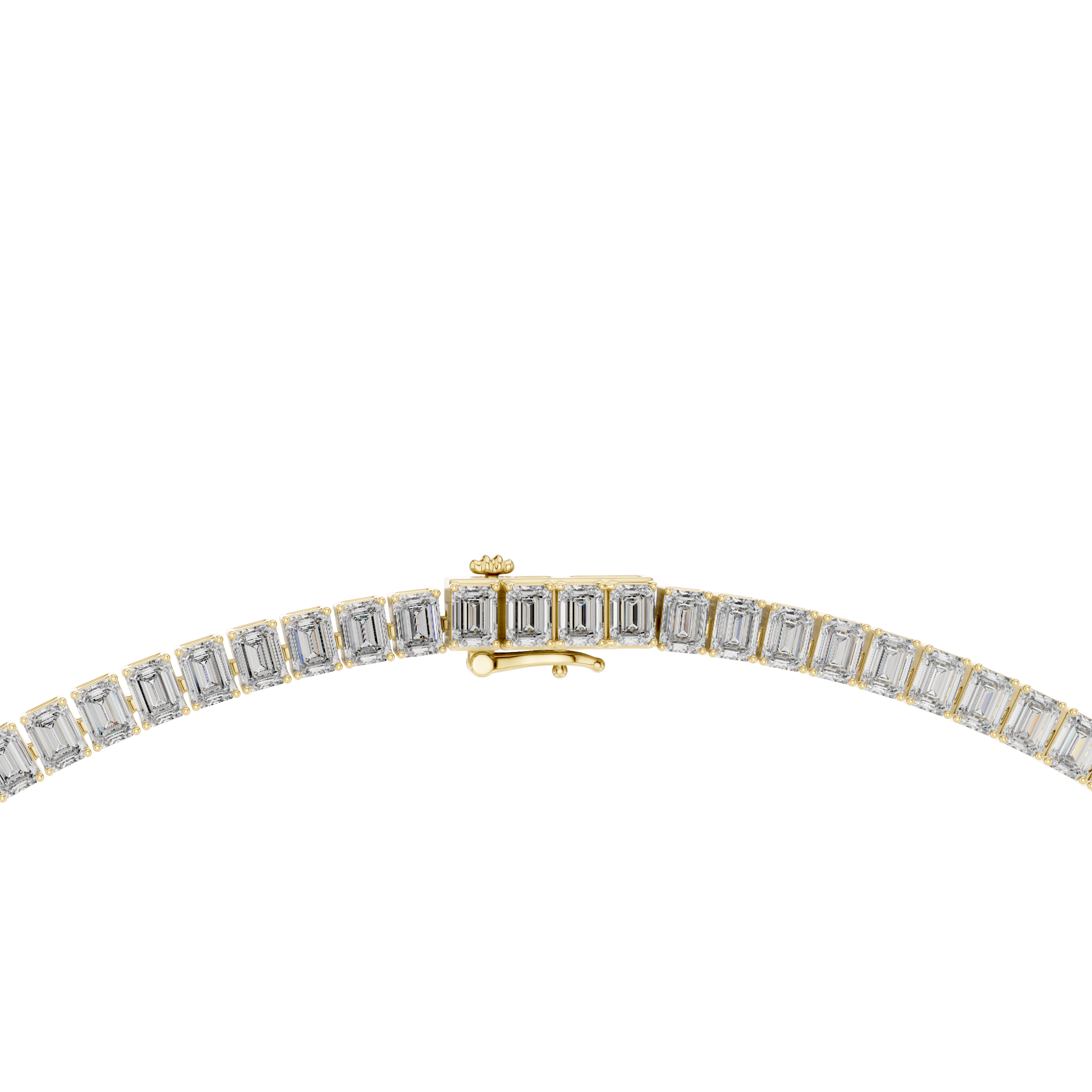 Classic Emerald-Cut Tennis Necklace