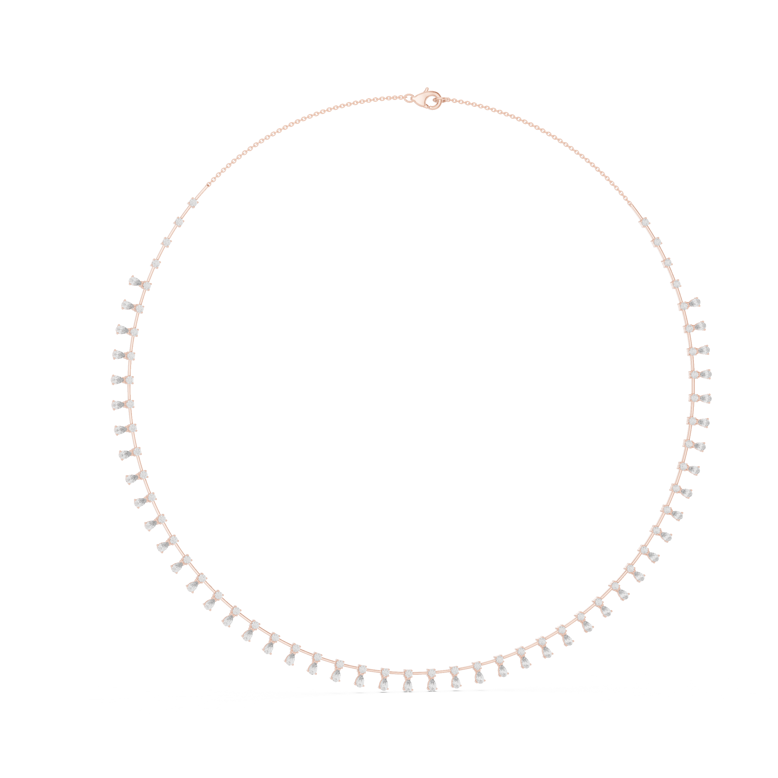 Minimalist Diamond Drop Chain Necklace
