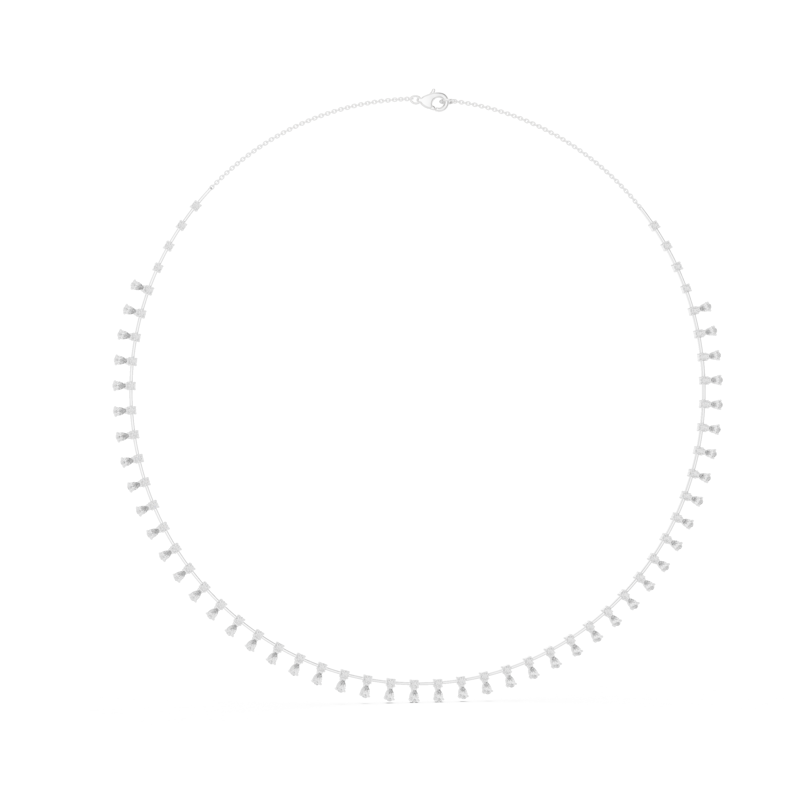 Minimalist Diamond Drop Chain Necklace