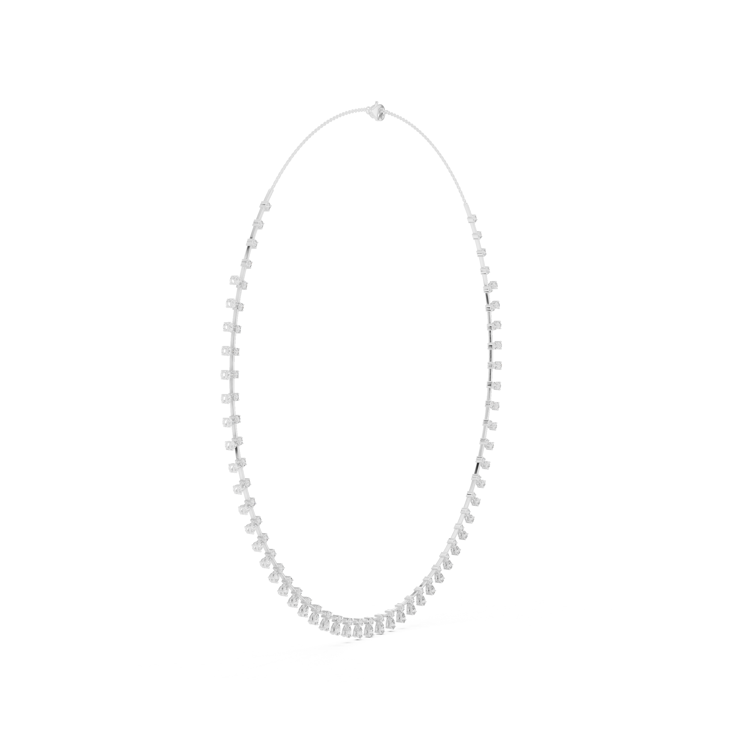 Minimalist Diamond Drop Chain Necklace