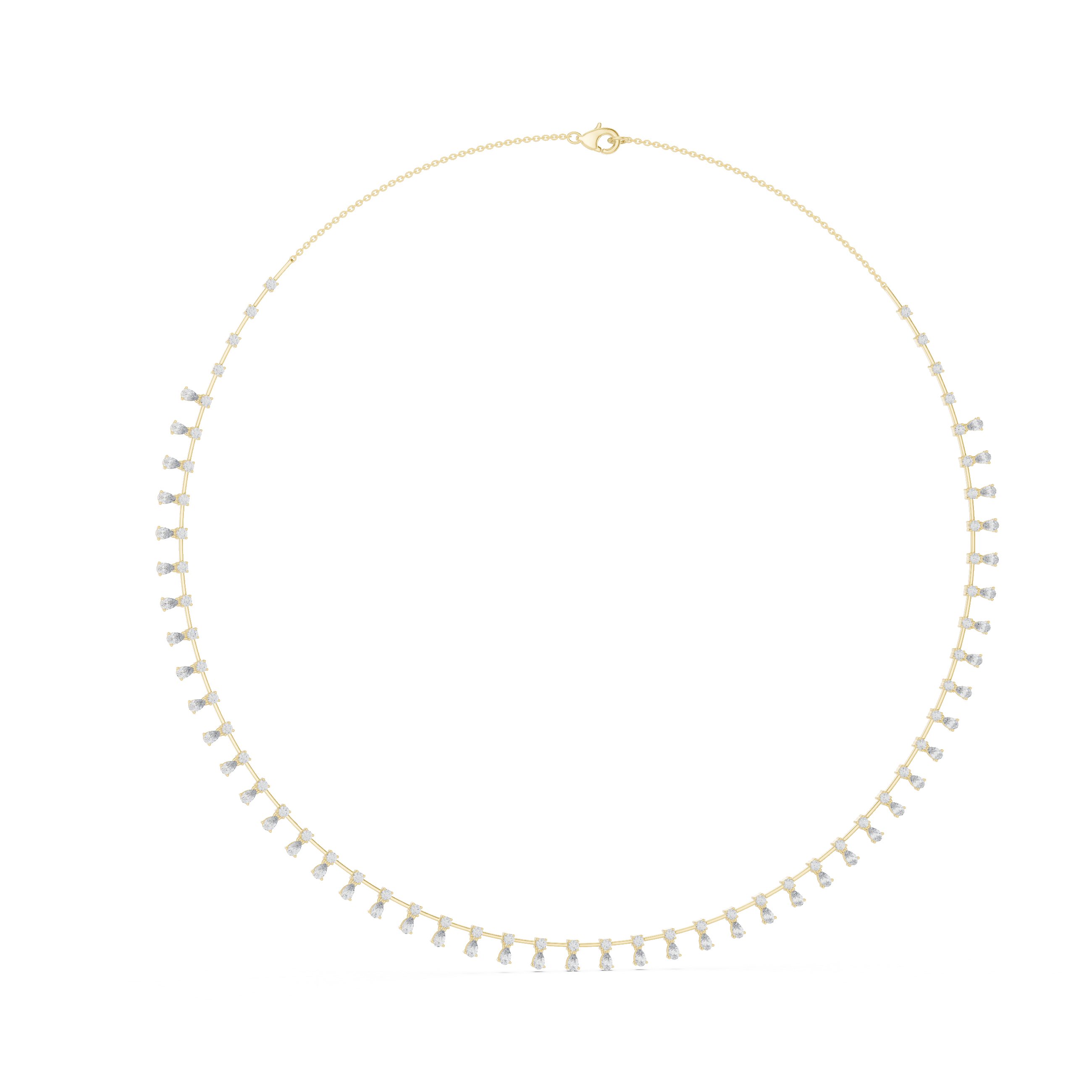Minimalist Diamond Drop Chain Necklace