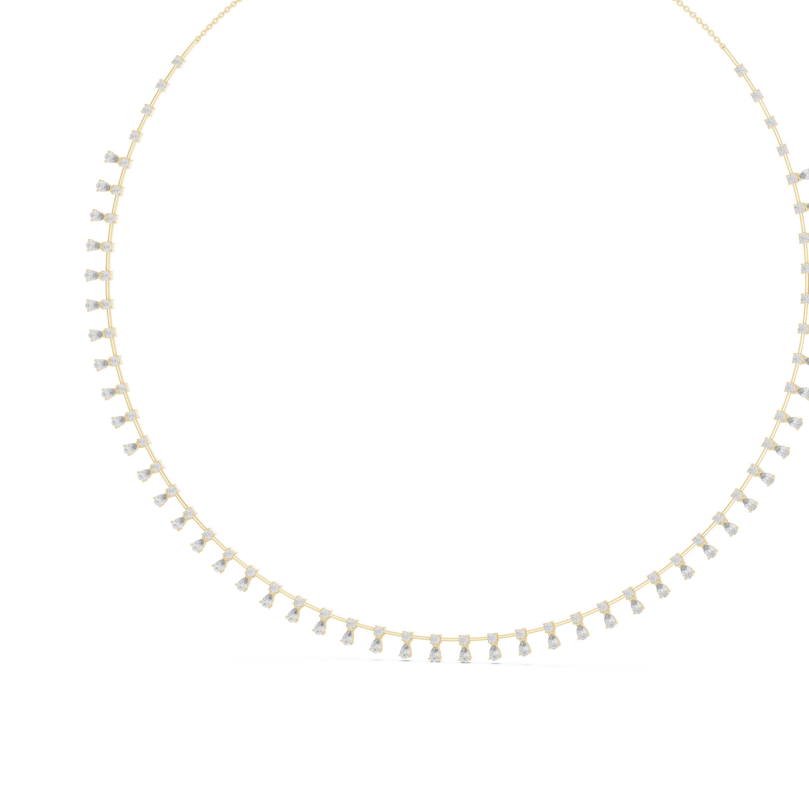 Minimalist Diamond Drop Chain Necklace
