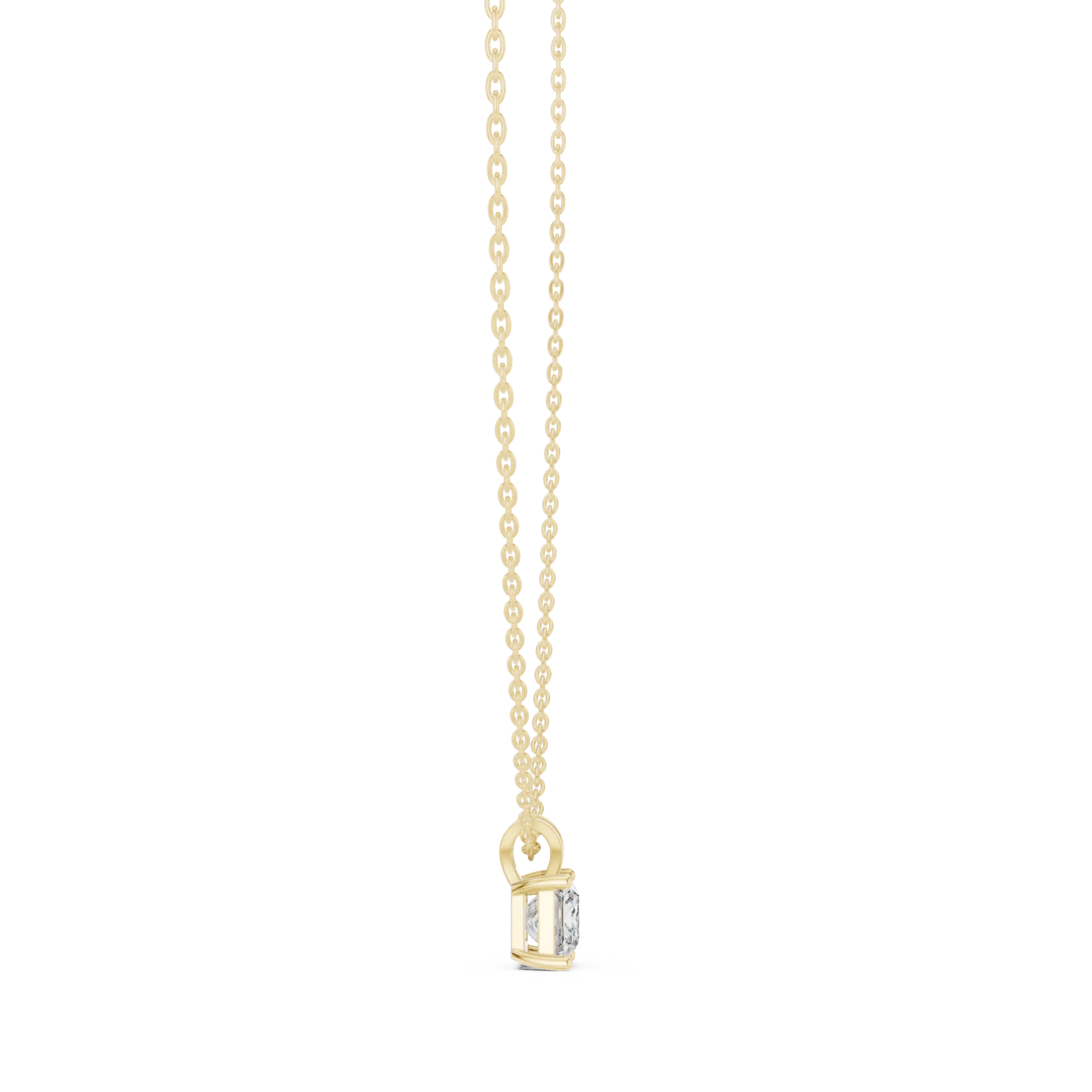 Princess Cut Solitaire Pendant Necklace