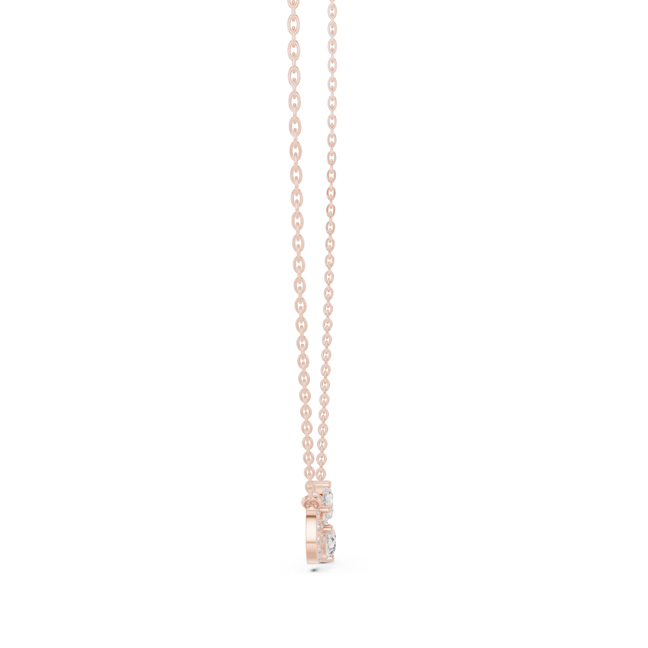 Infinity Diamond Pendant with Dual Pear Accents