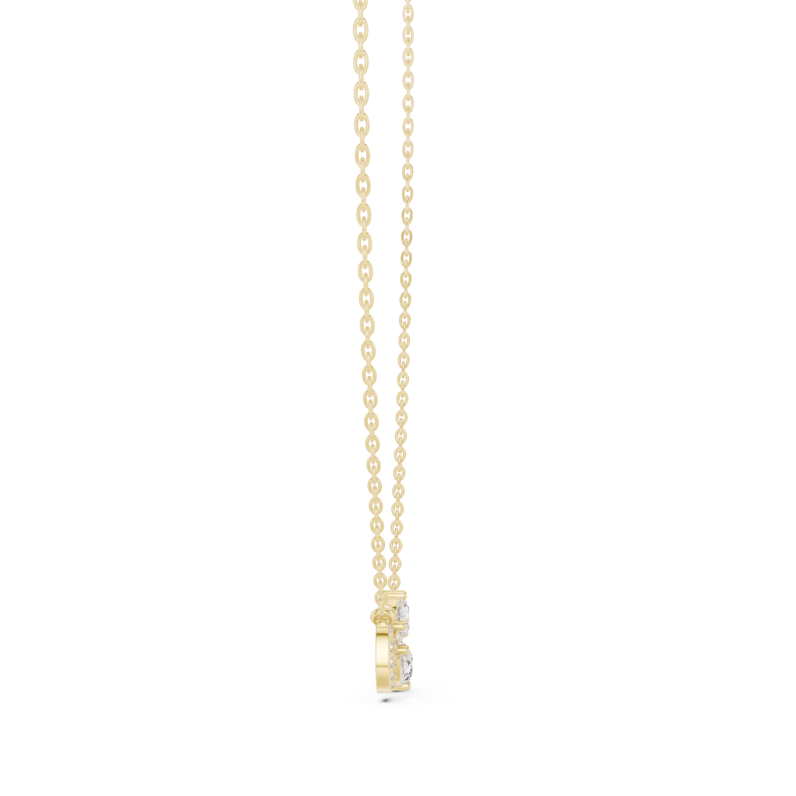 Infinity Diamond Pendant with Dual Pear Accents