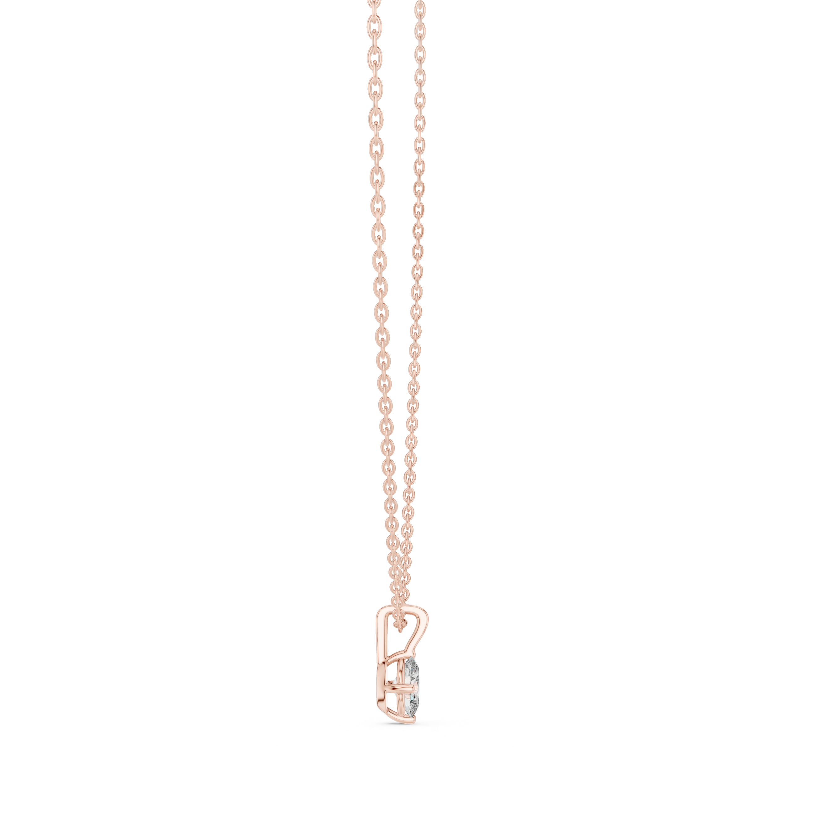 Oval Cut Diamond Solitaire Pendant Necklace (Classic Prong Setting)
