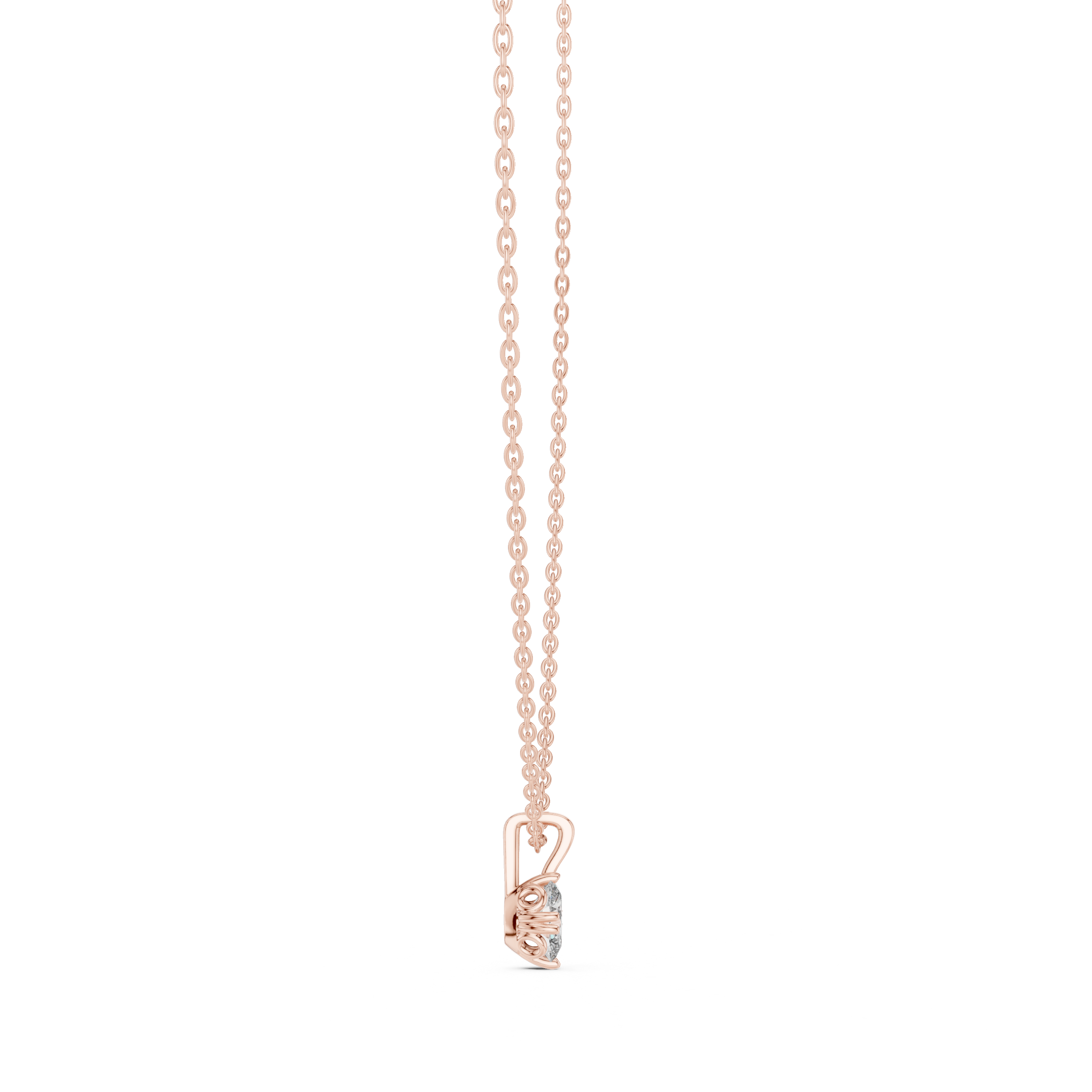 Oval Cut Diamond Solitaire Pendant Necklace (Minimal Classic Design)
