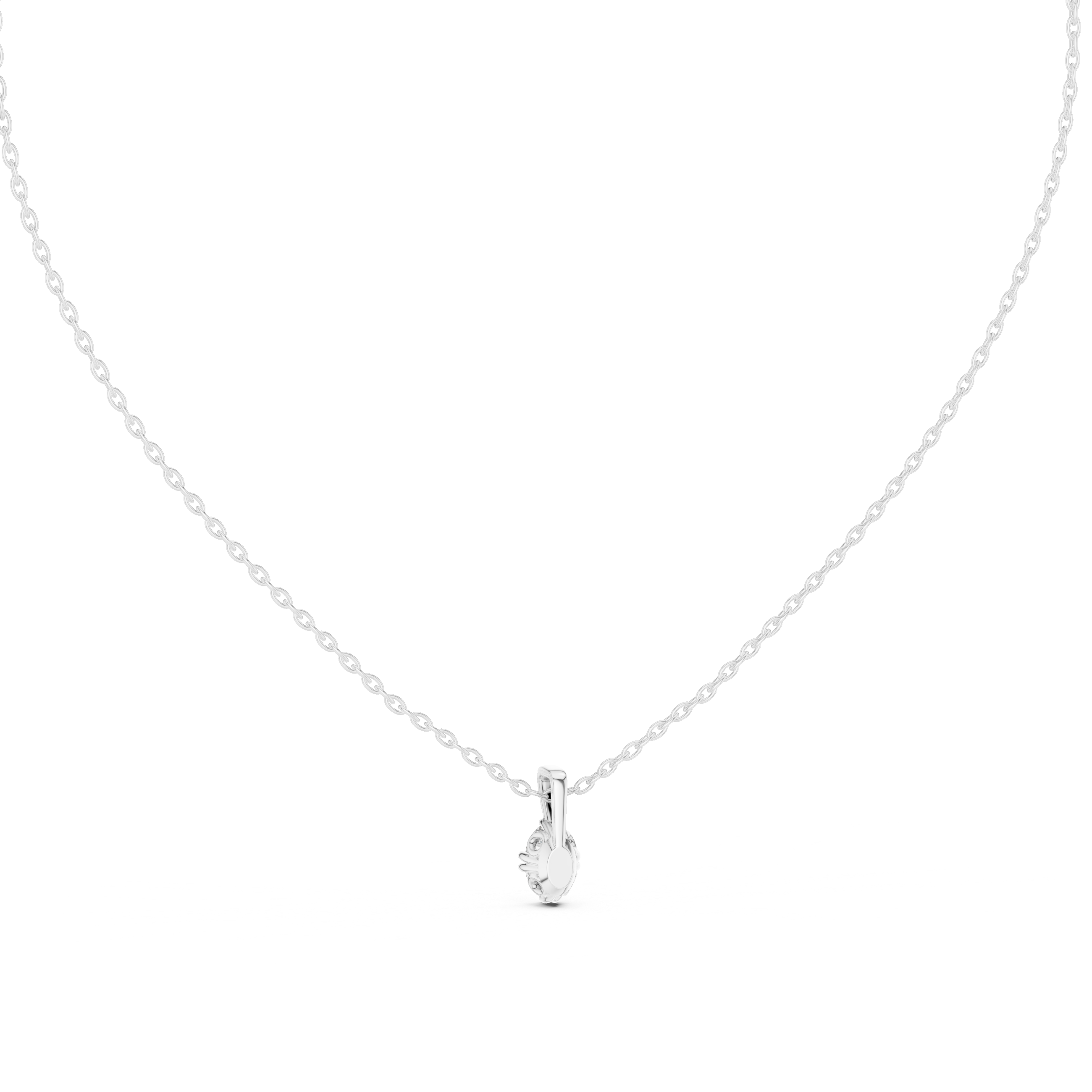 Oval Cut Diamond Solitaire Pendant Necklace (Minimal Classic Design)